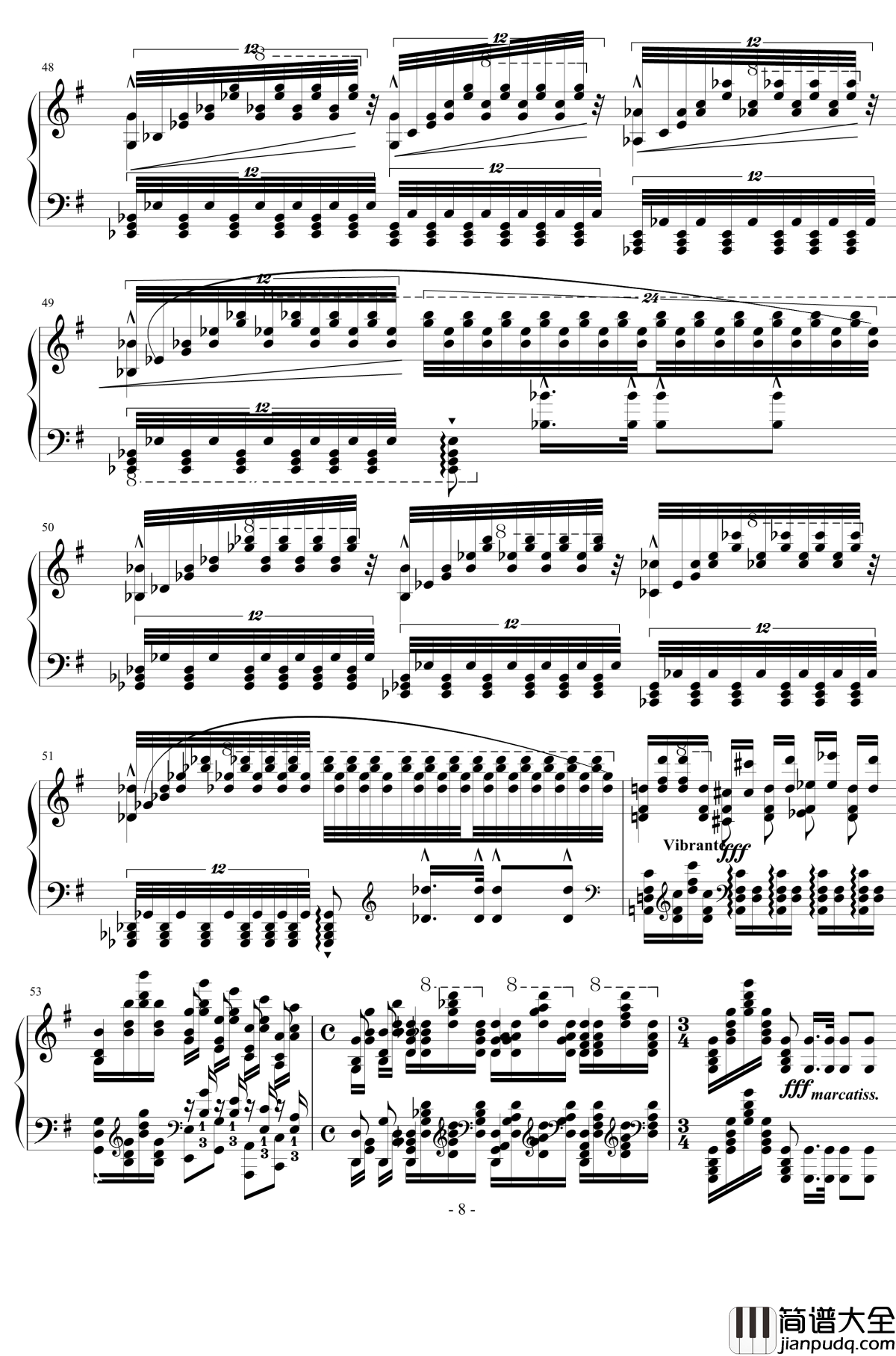 vision钢琴谱_李斯特超技练习曲6_李斯特