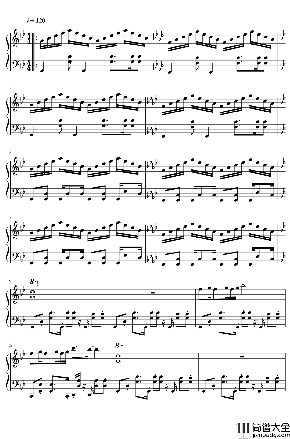 怒之铁拳2第三关bgm钢琴谱_Dreamer_怒之铁拳