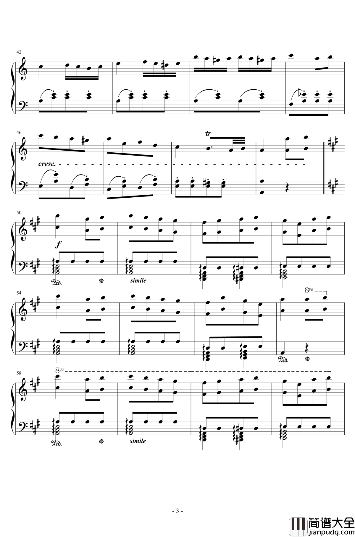 土耳其进行曲钢琴谱_李小熊改编_莫扎特