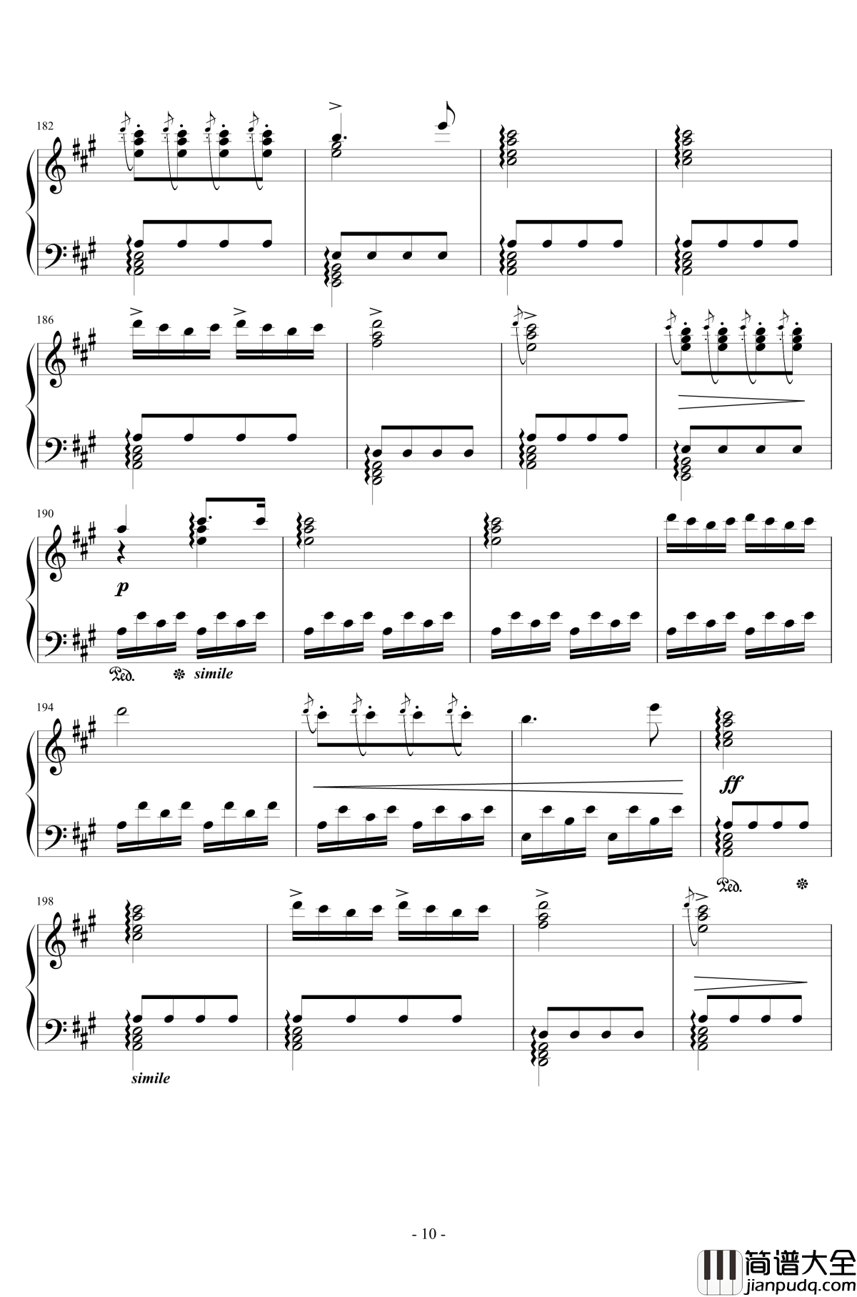 土耳其进行曲钢琴谱_李小熊改编_莫扎特