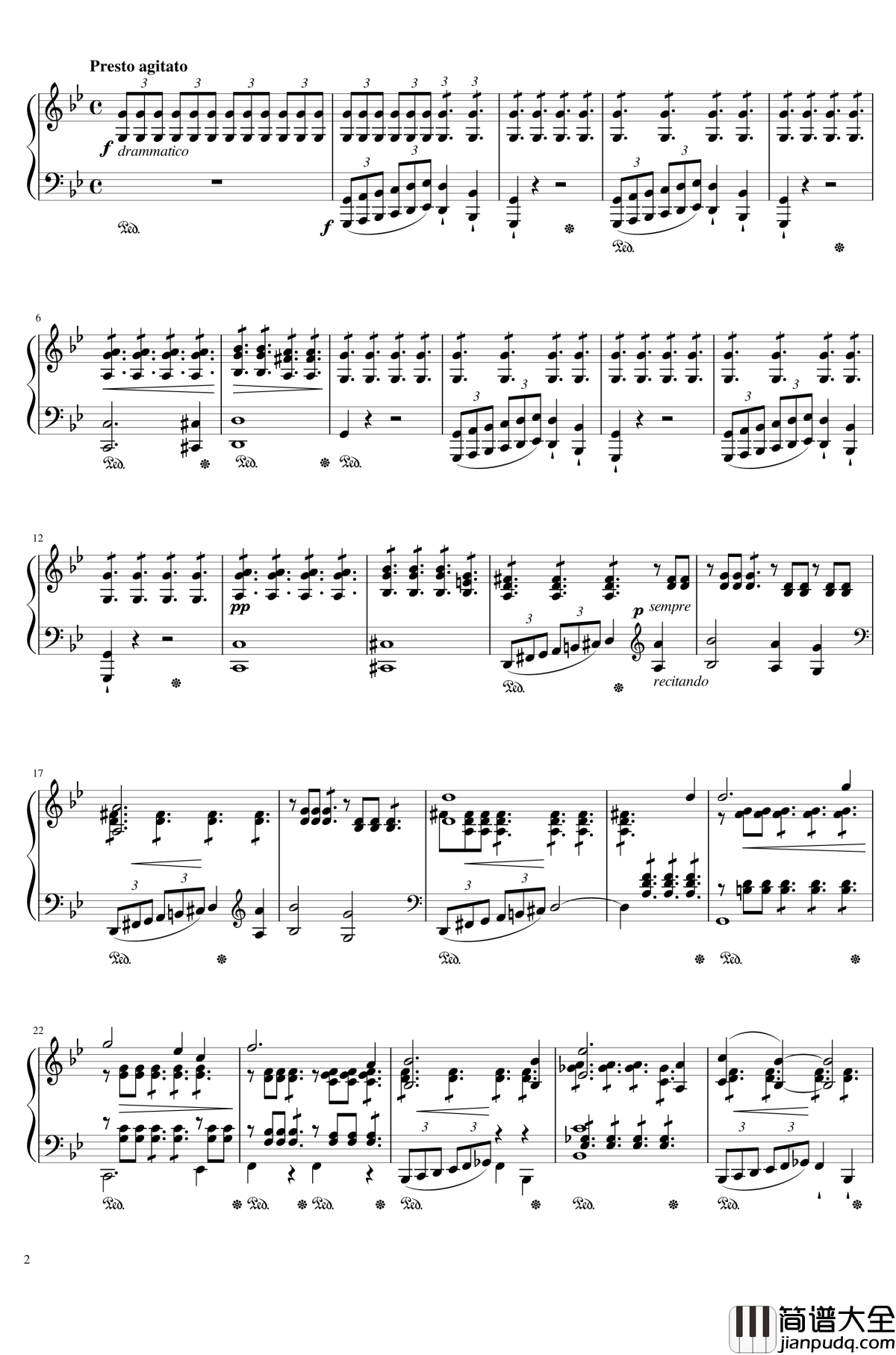 魔王钢琴谱_Erlkoenig_李斯特