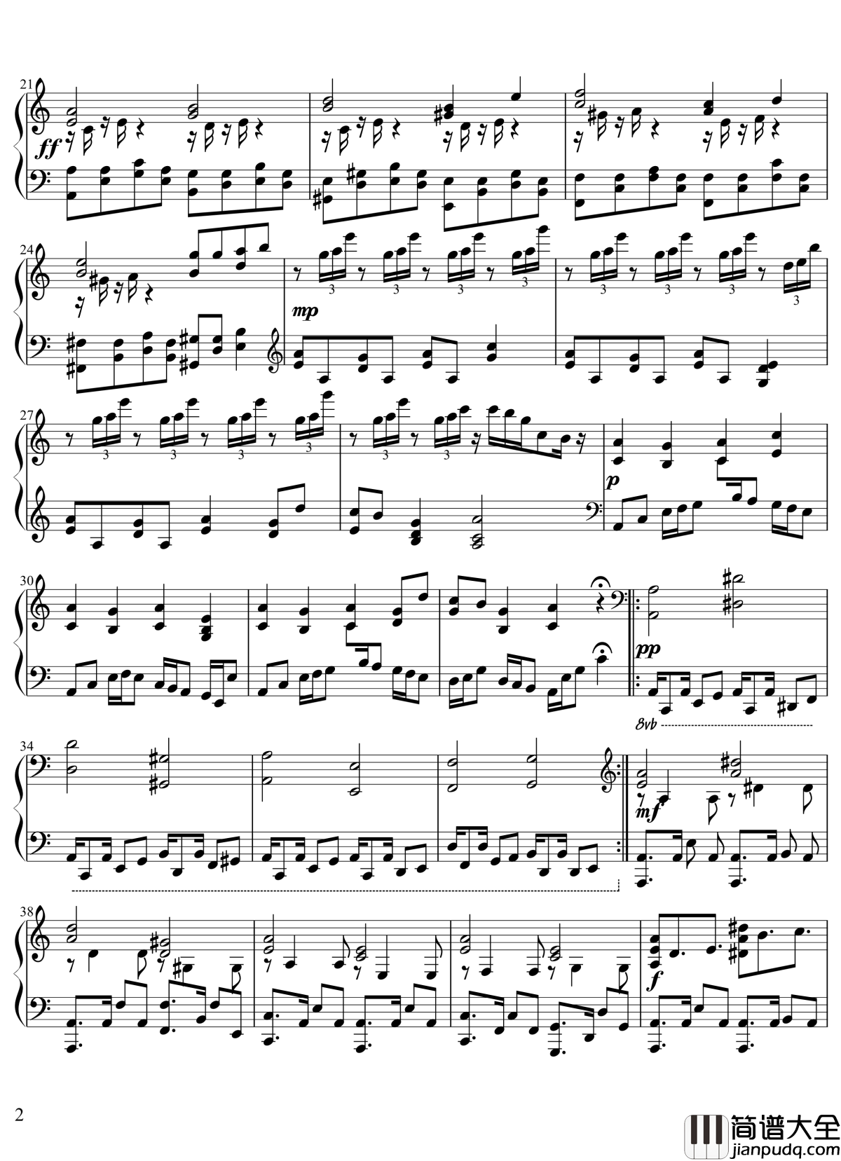 原初的节拍_~_Pristine_Beat钢琴谱_东方辉针城_东方project