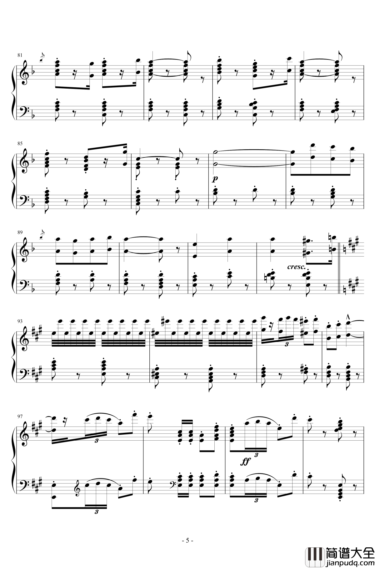 卡门序曲钢琴谱_朝鲜风格_比才_Bizet