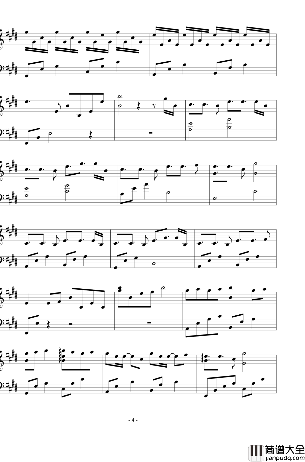 恋爱循环钢琴谱_昼夜版_花泽香菜