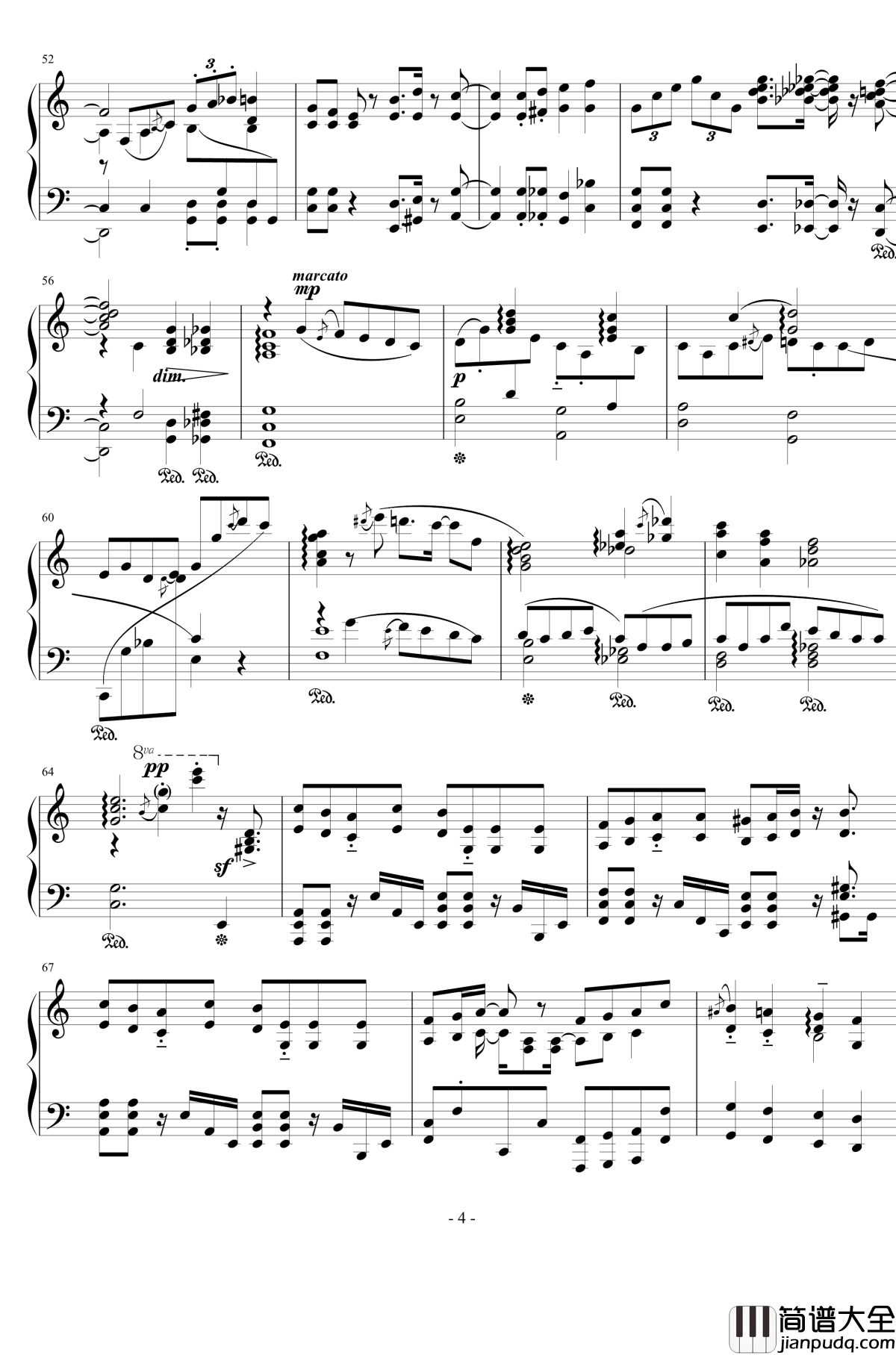 フィクション钢琴谱_宅男腐女恋爱真难OP_春茶版