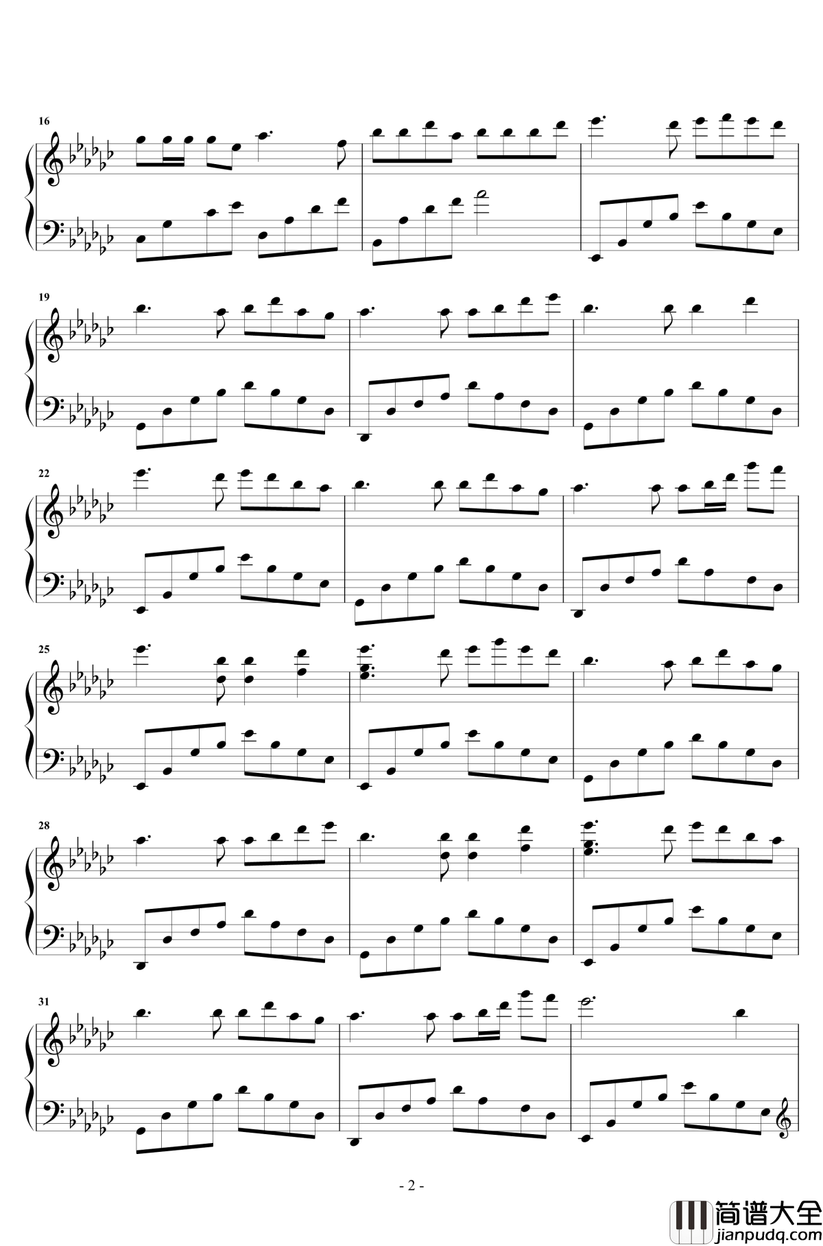 一曲相思钢琴谱_半阳