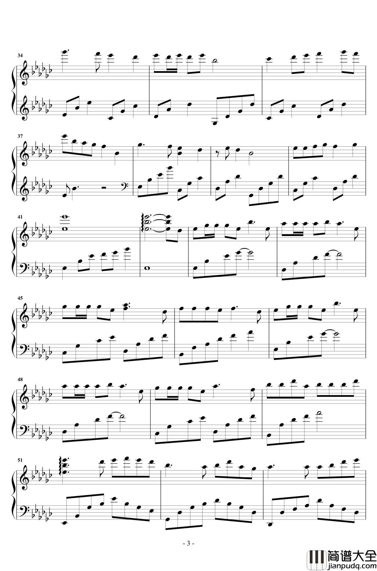 一曲相思钢琴谱_半阳