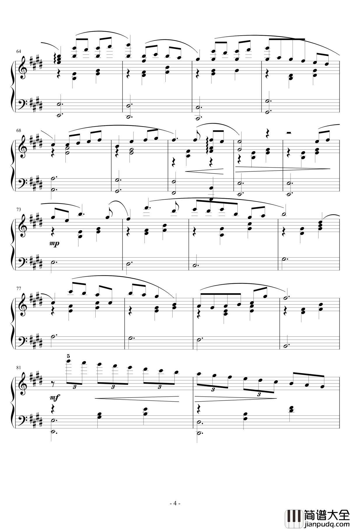 いつも何度でも钢琴谱_李小熊改编_広橋真紀子