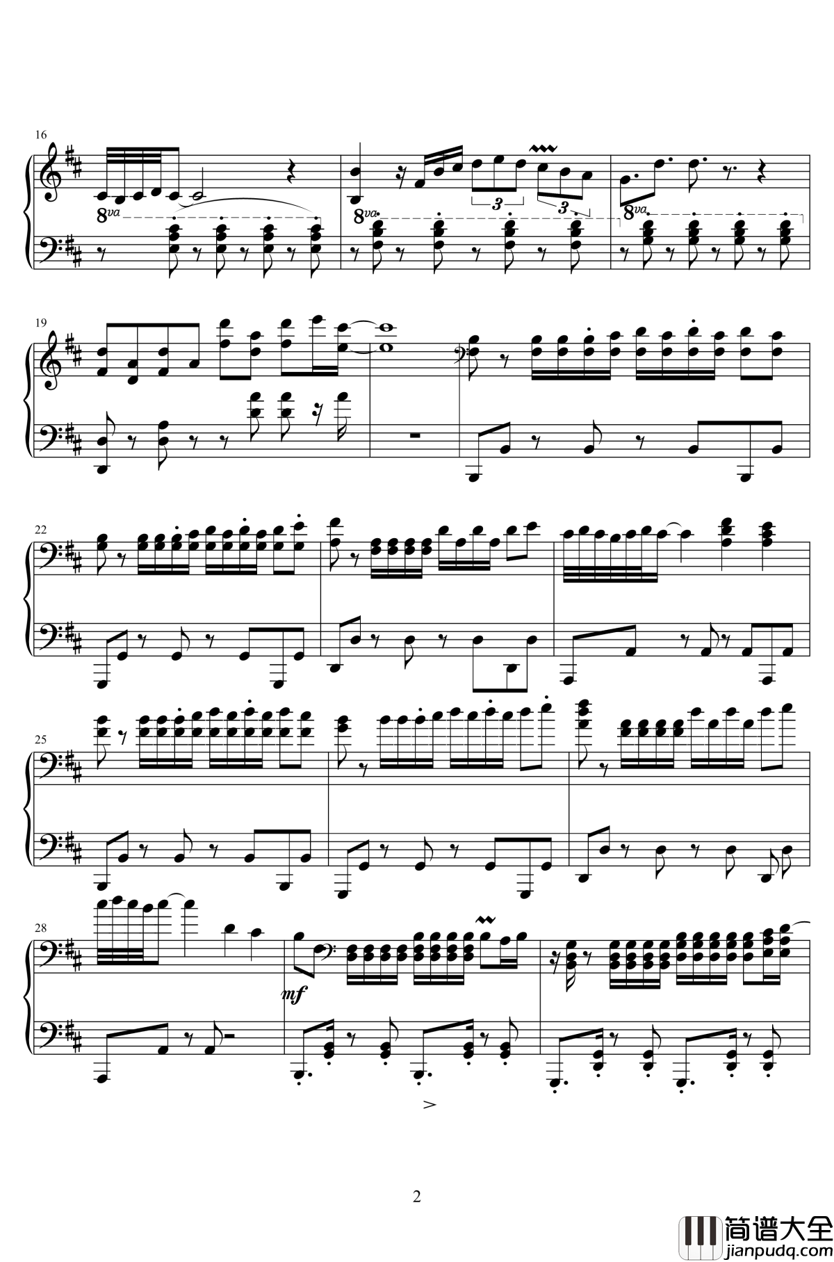 despacito钢琴谱_peter_bence