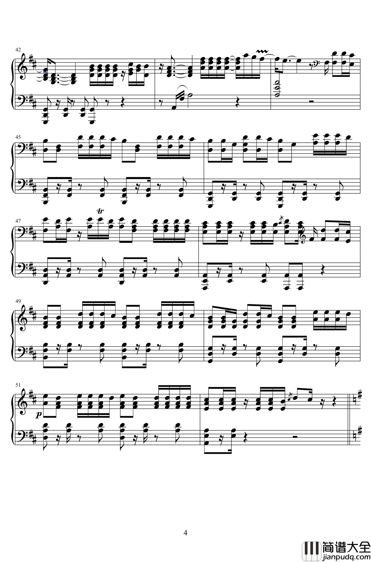 despacito钢琴谱_peter_bence