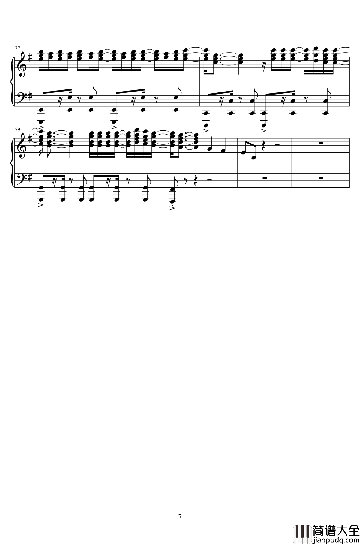 despacito钢琴谱_peter_bence