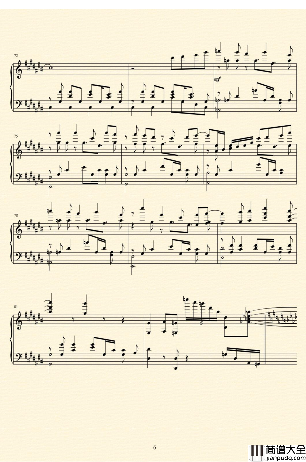 17才钢琴谱_来自多彩世界的明天_OP_ハルカトミユキ