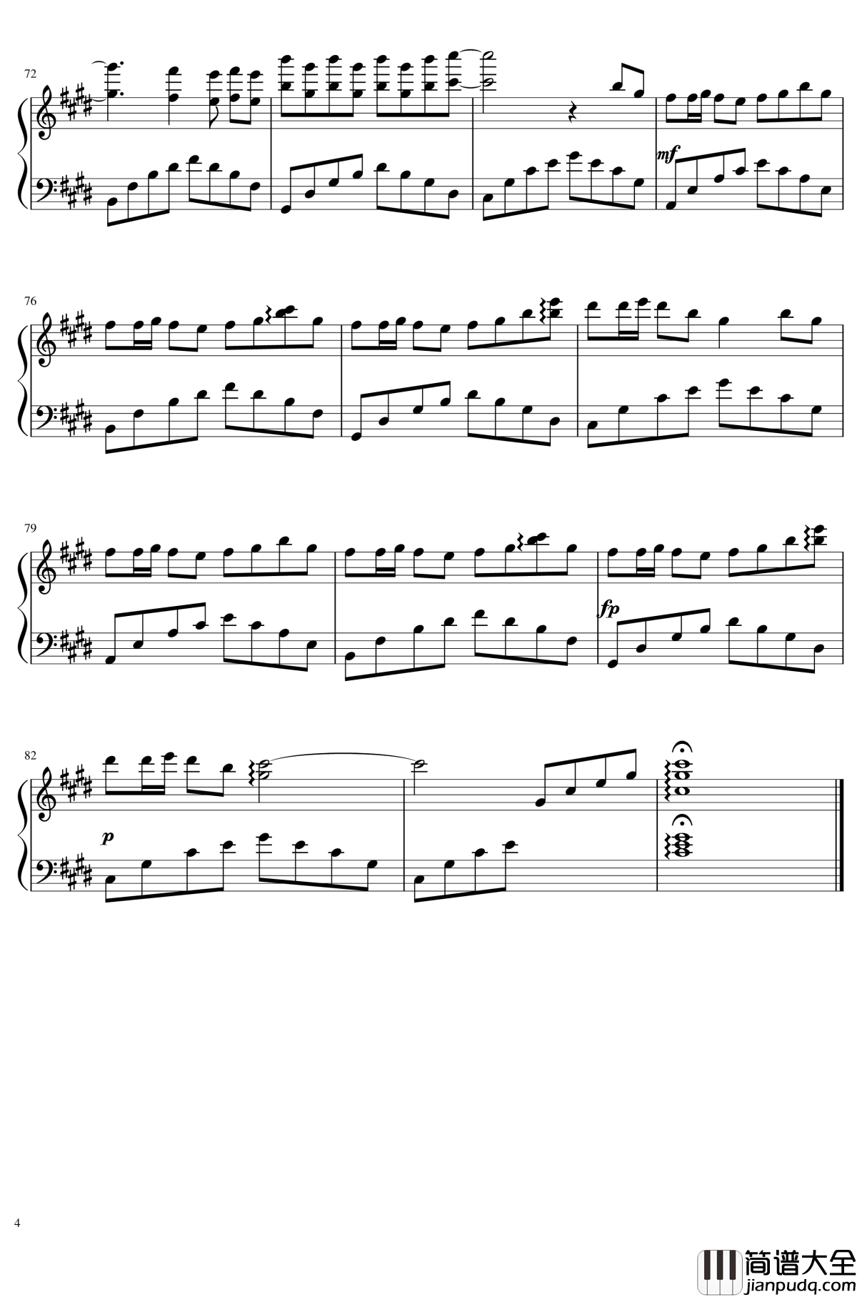 寄明月钢琴谱_SING女团_乐正绫