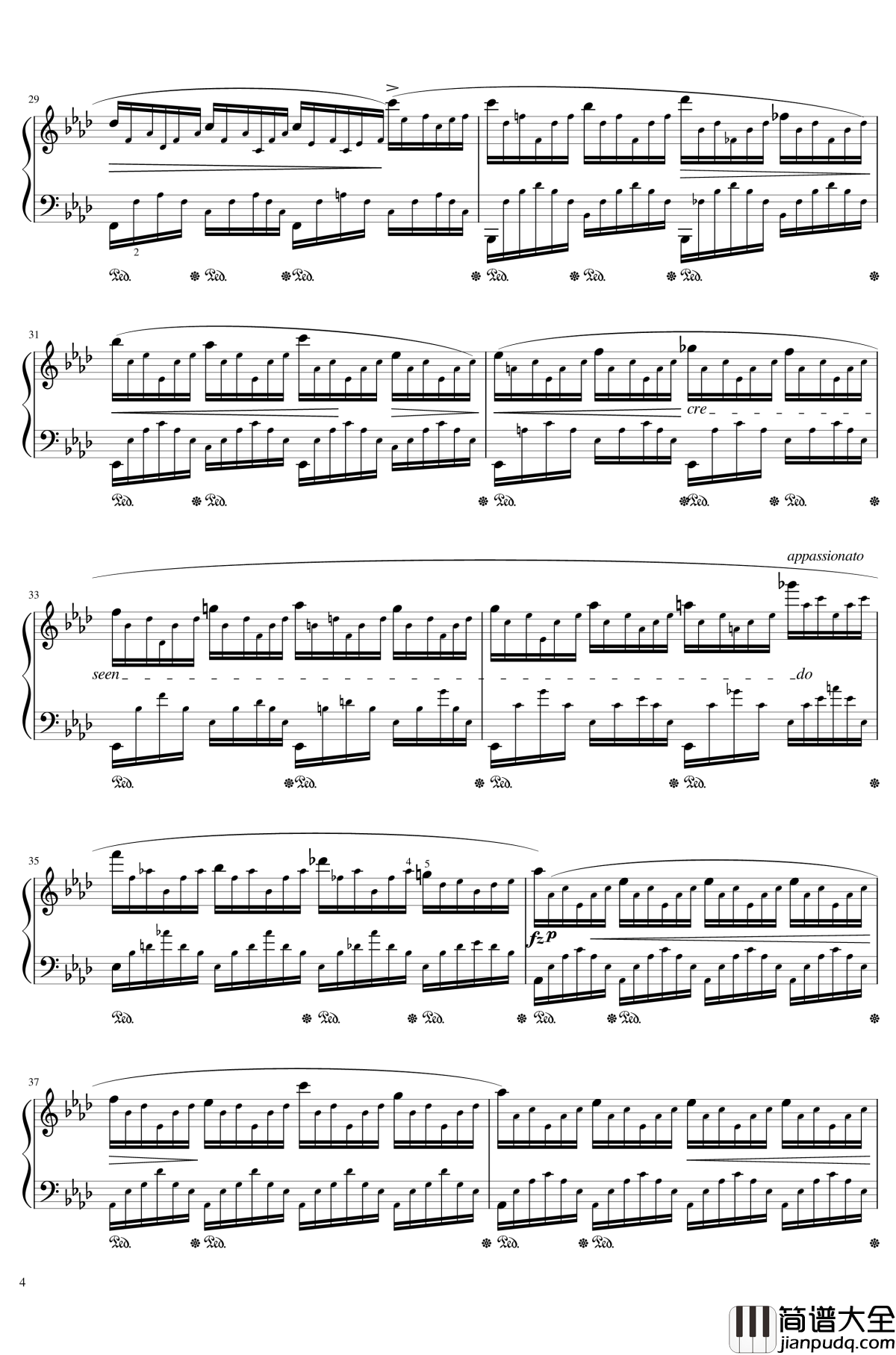 练习曲_Op._25_Nr._1钢琴谱_肖邦_chopin