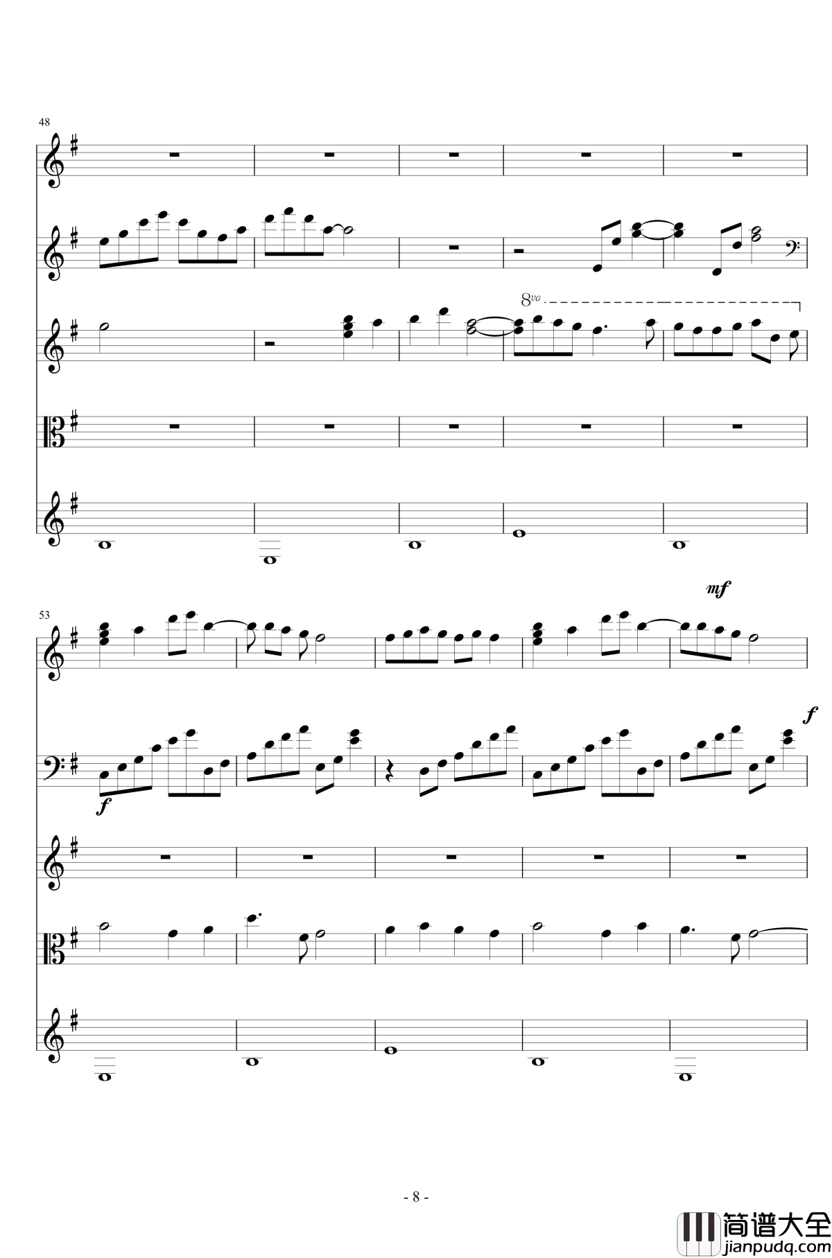 海钢琴谱_总谱_Dark小灭酱