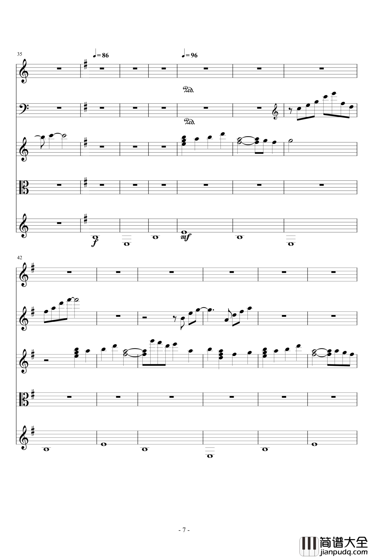 海钢琴谱_总谱_Dark小灭酱