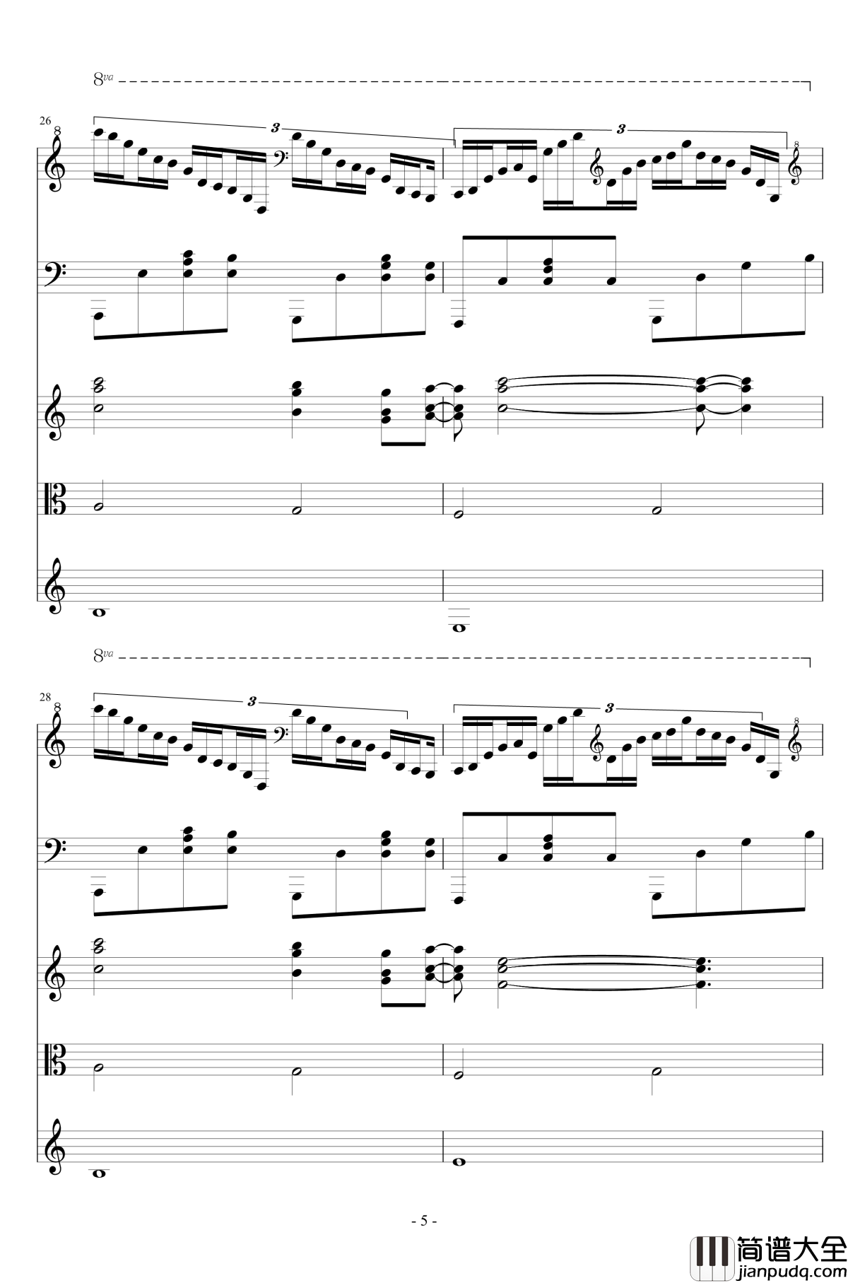 海钢琴谱_总谱_Dark小灭酱