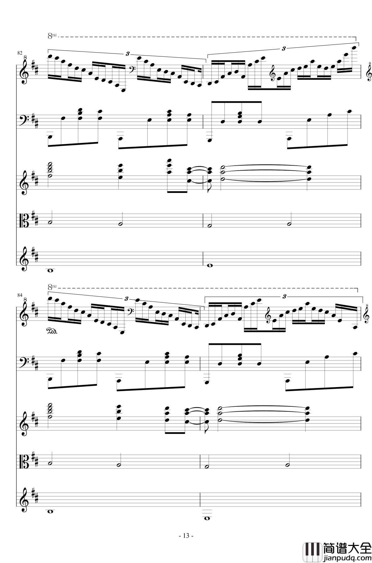 海钢琴谱_总谱_Dark小灭酱