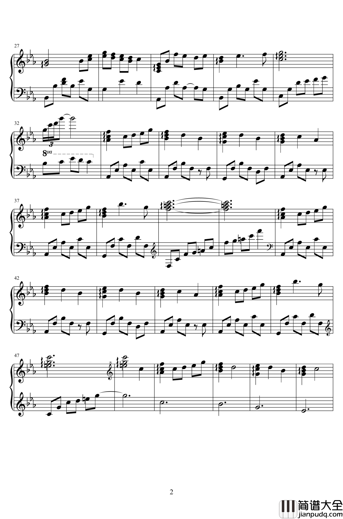 叶わぬ願い钢琴谱_魔女的夜宴