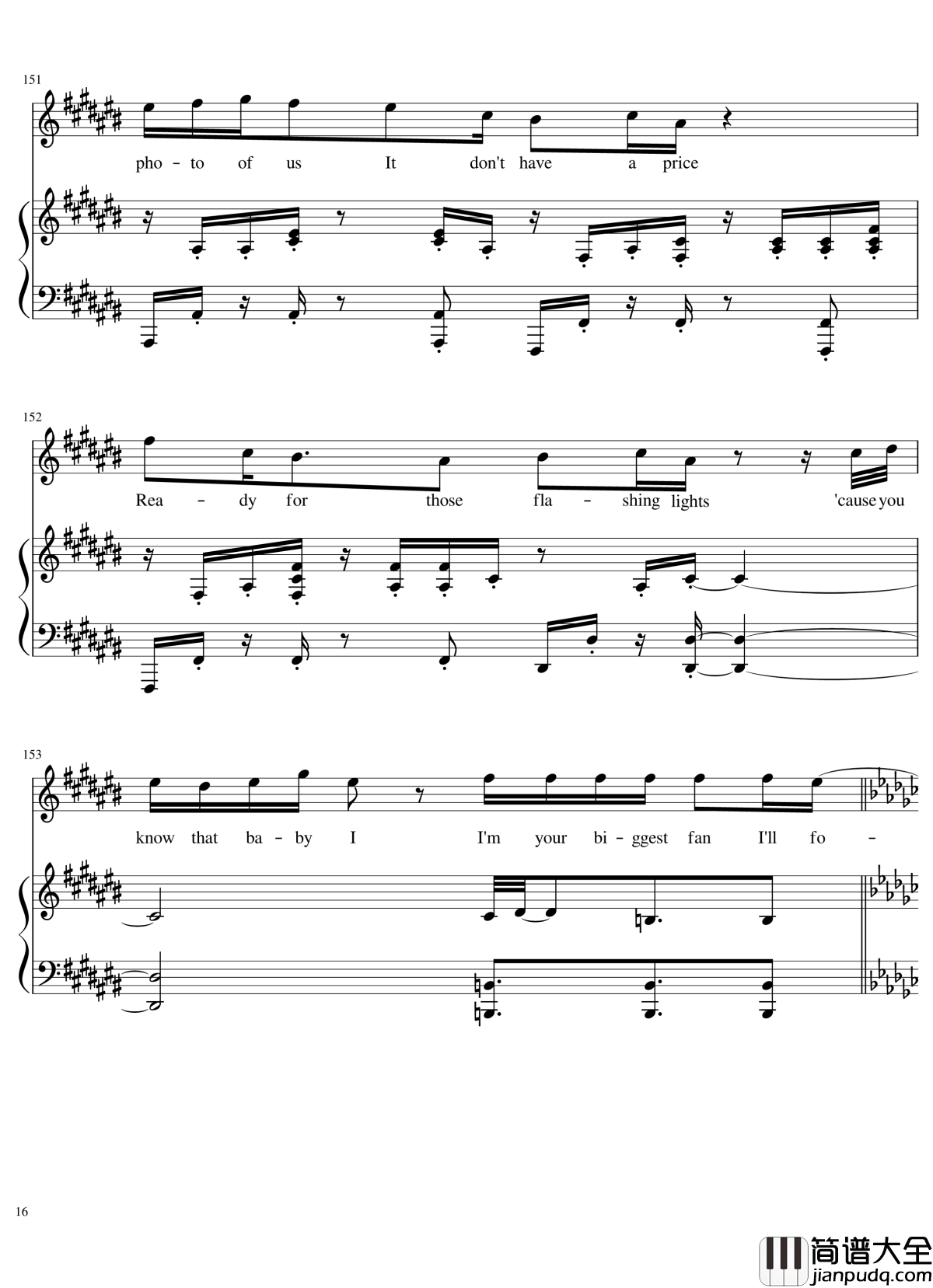演唱会歌曲串烧钢琴谱_弹唱谱_华晨宇
