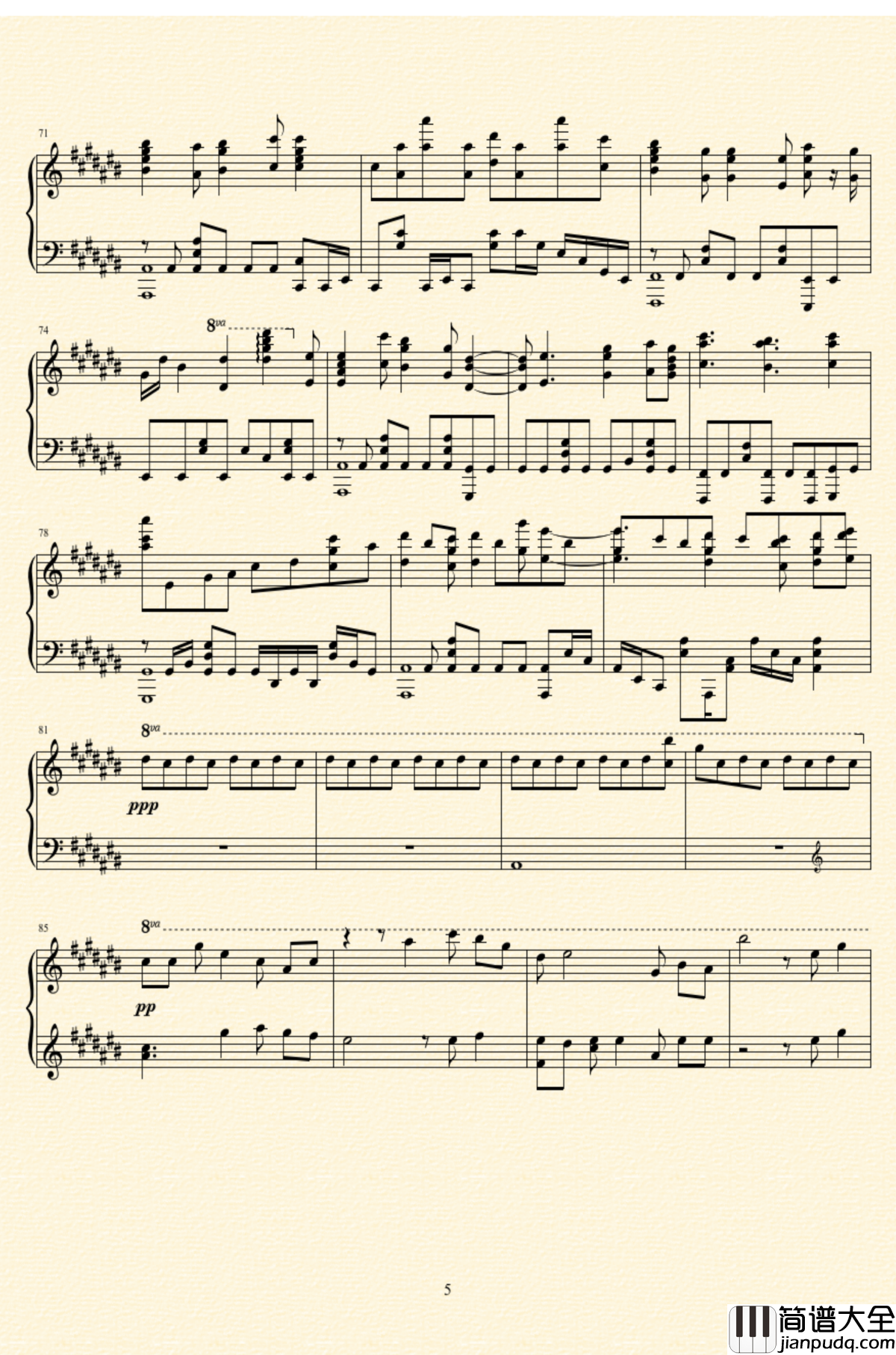 未明の君と薄明の魔法钢琴谱_来自多彩世界的明天ED__やなぎなぎ