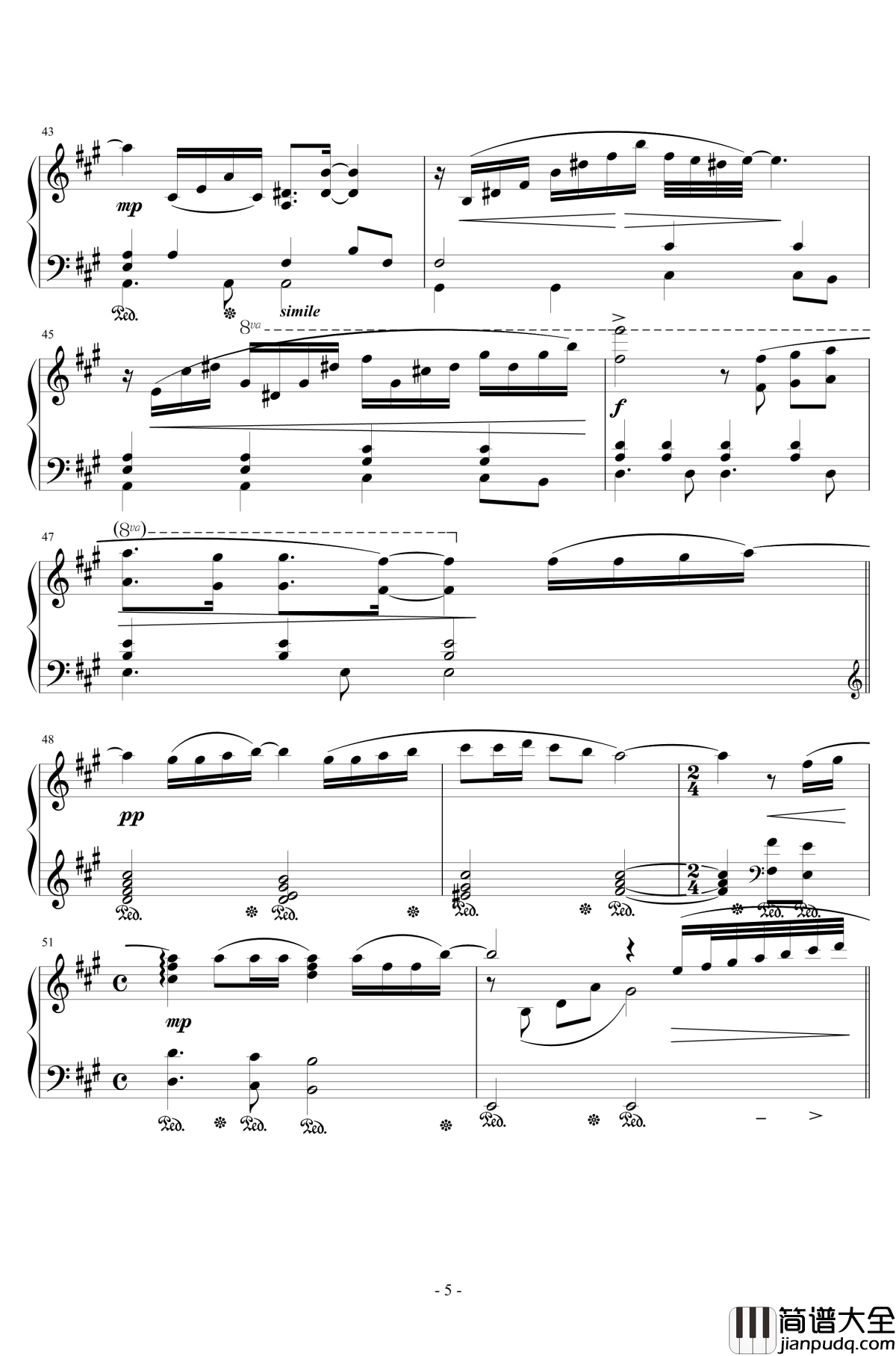 時には昔の話を钢琴谱_李小熊改编_広橋真紀子