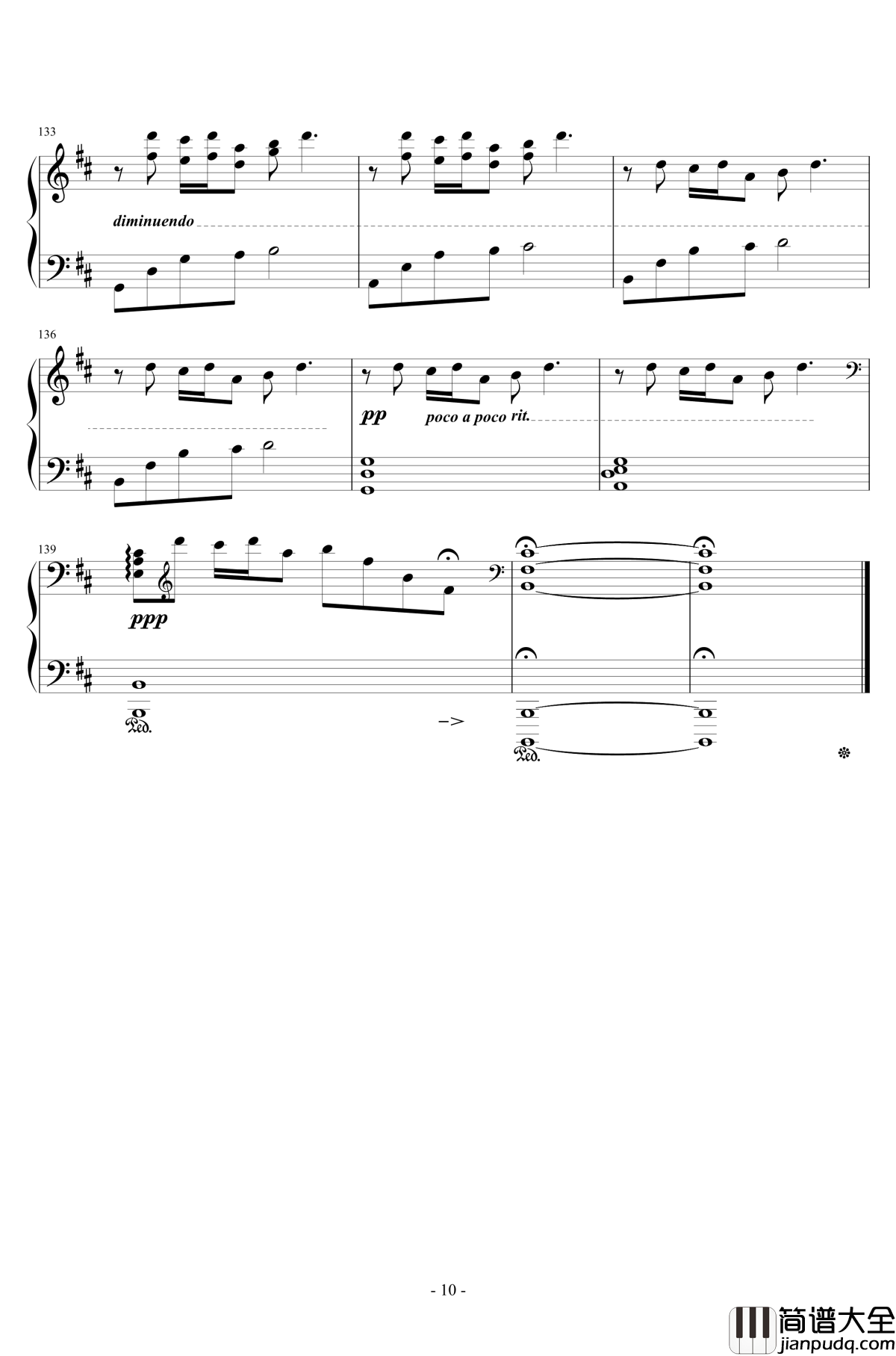 君をのせて钢琴谱_李小熊改编_広橋真紀子