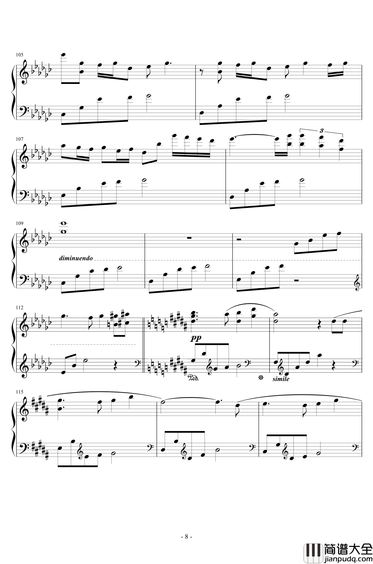 君をのせて钢琴谱_李小熊改编_広橋真紀子