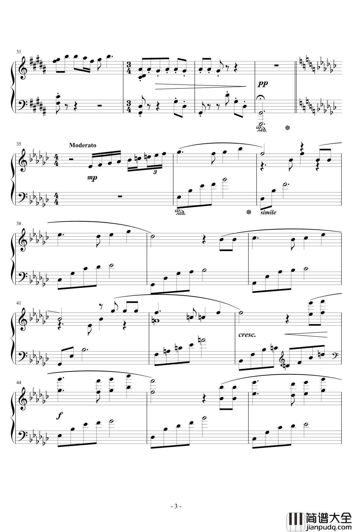 君をのせて钢琴谱_李小熊改编_広橋真紀子