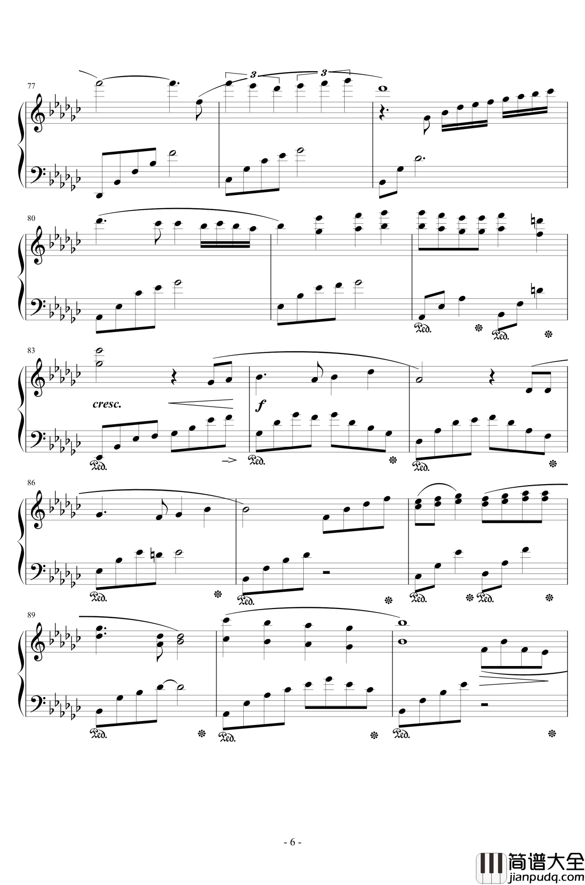 君をのせて钢琴谱_李小熊改编_広橋真紀子