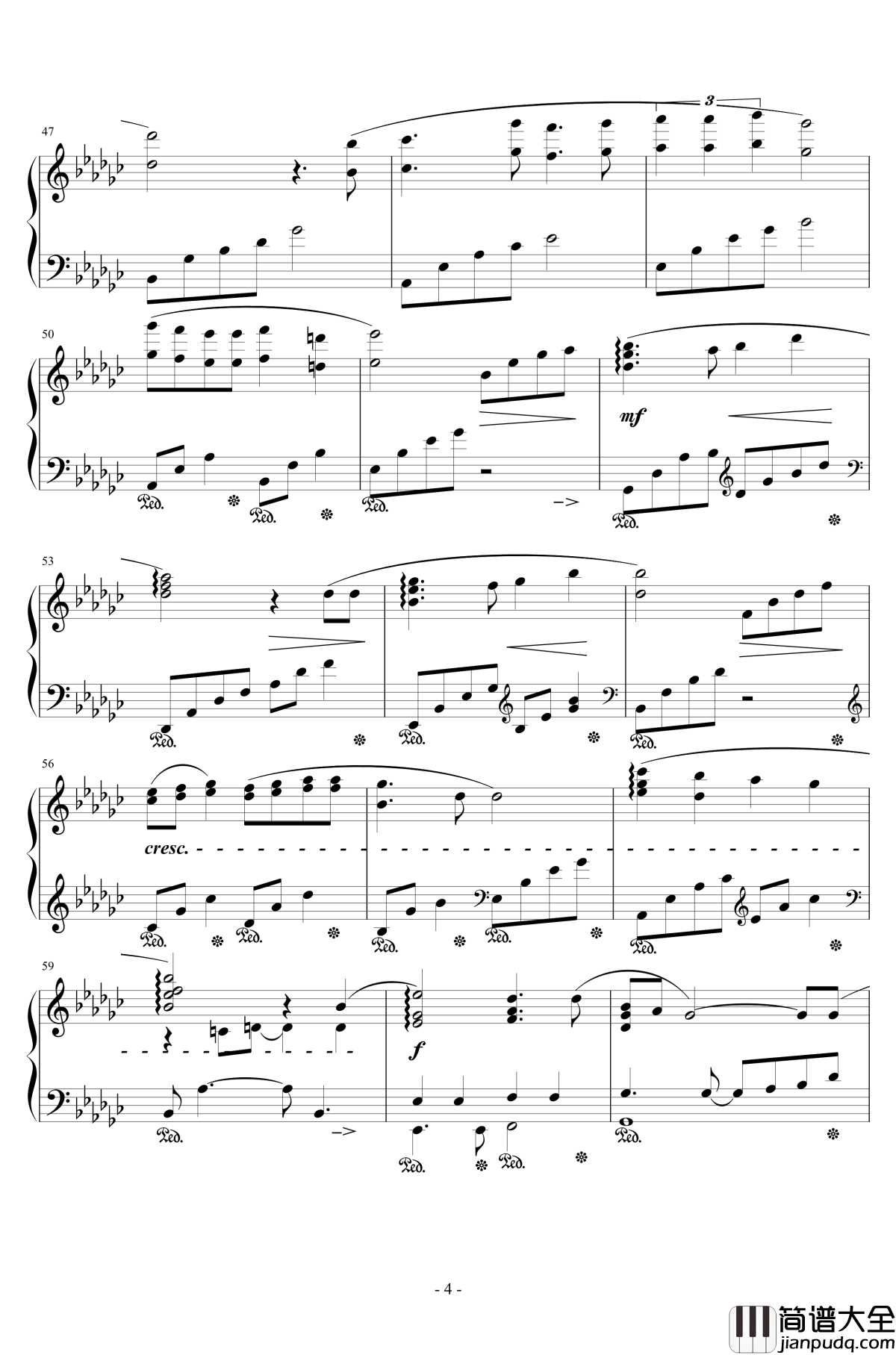 君をのせて钢琴谱_李小熊改编_広橋真紀子