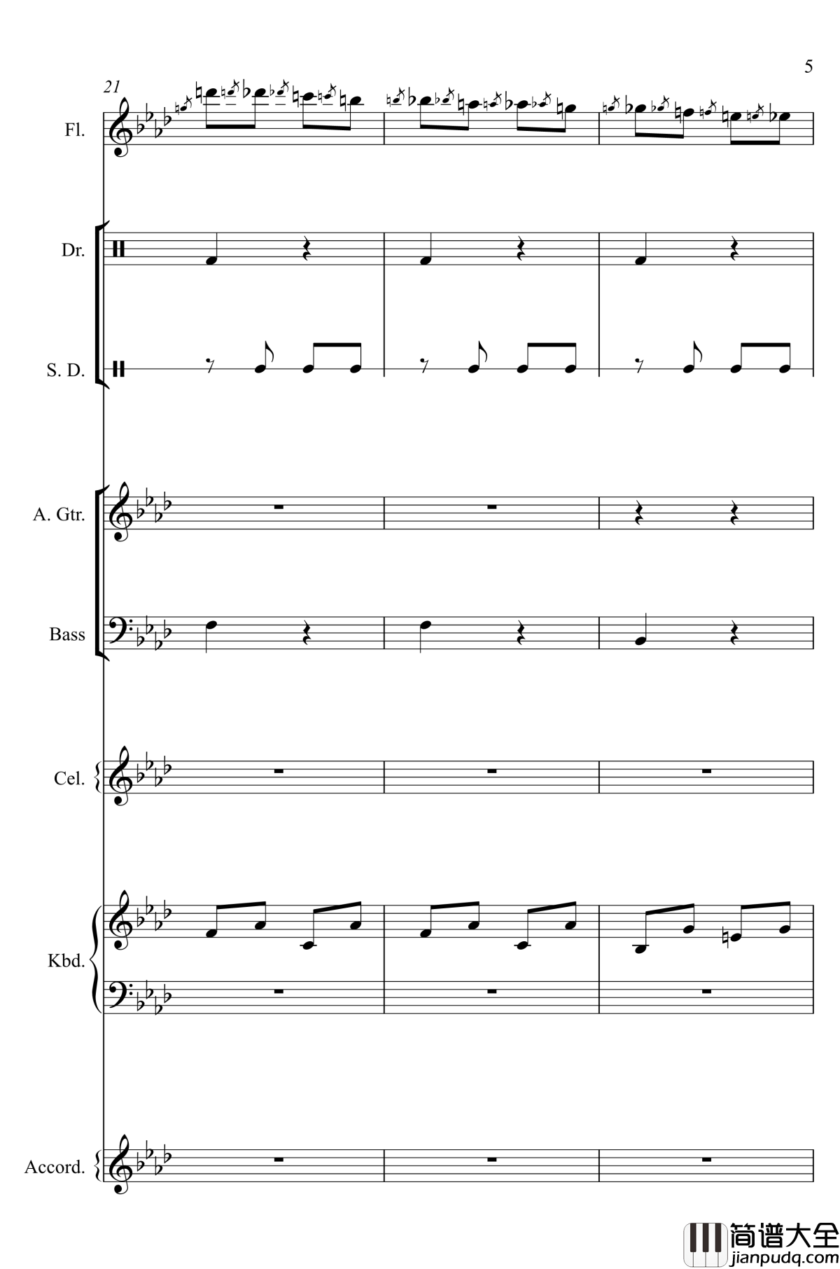 神经病之歌_钢琴谱_总谱_洛天依