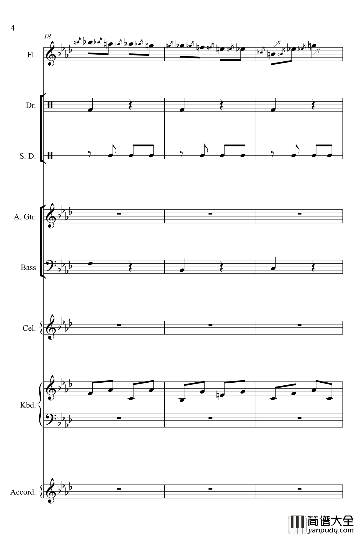 神经病之歌_钢琴谱_总谱_洛天依