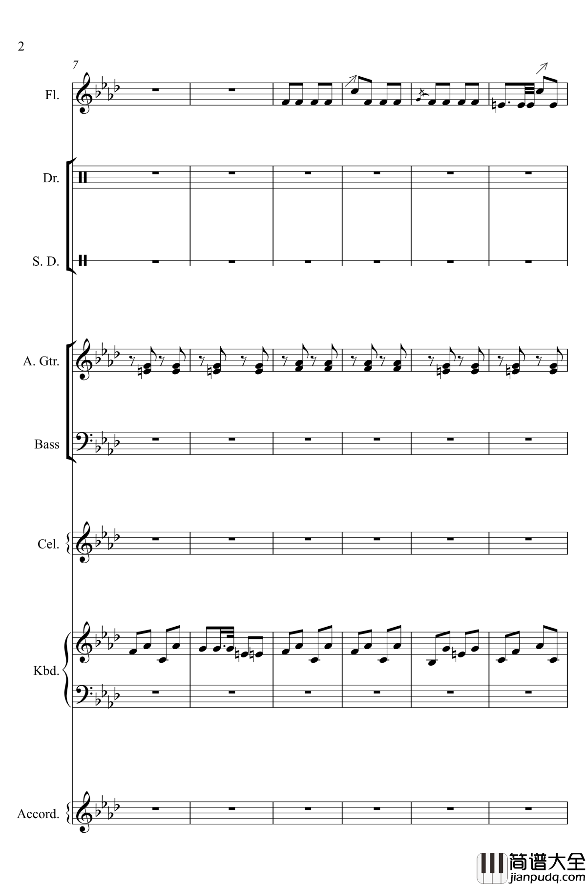 神经病之歌_钢琴谱_总谱_洛天依