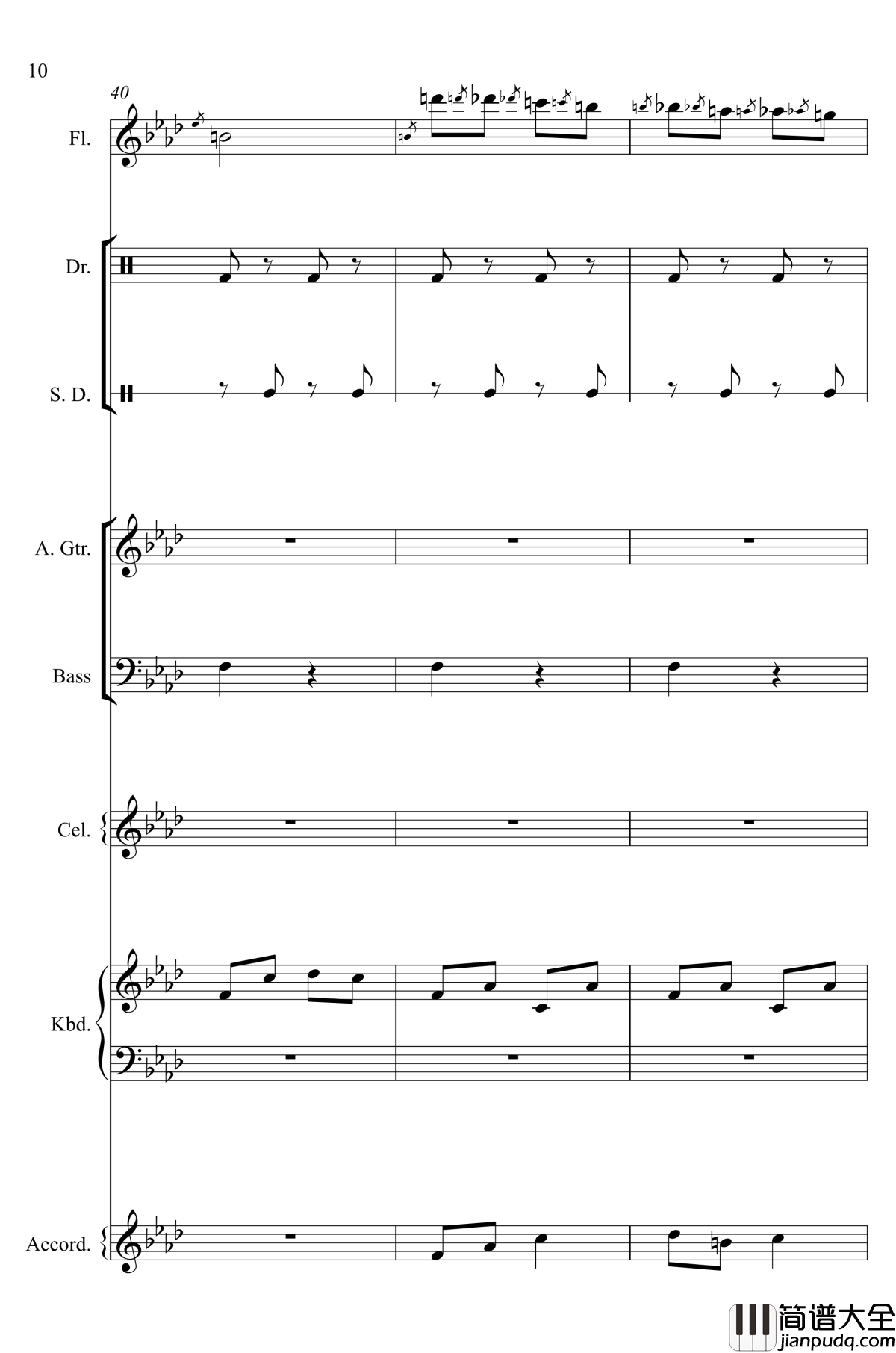 神经病之歌_钢琴谱_总谱_洛天依