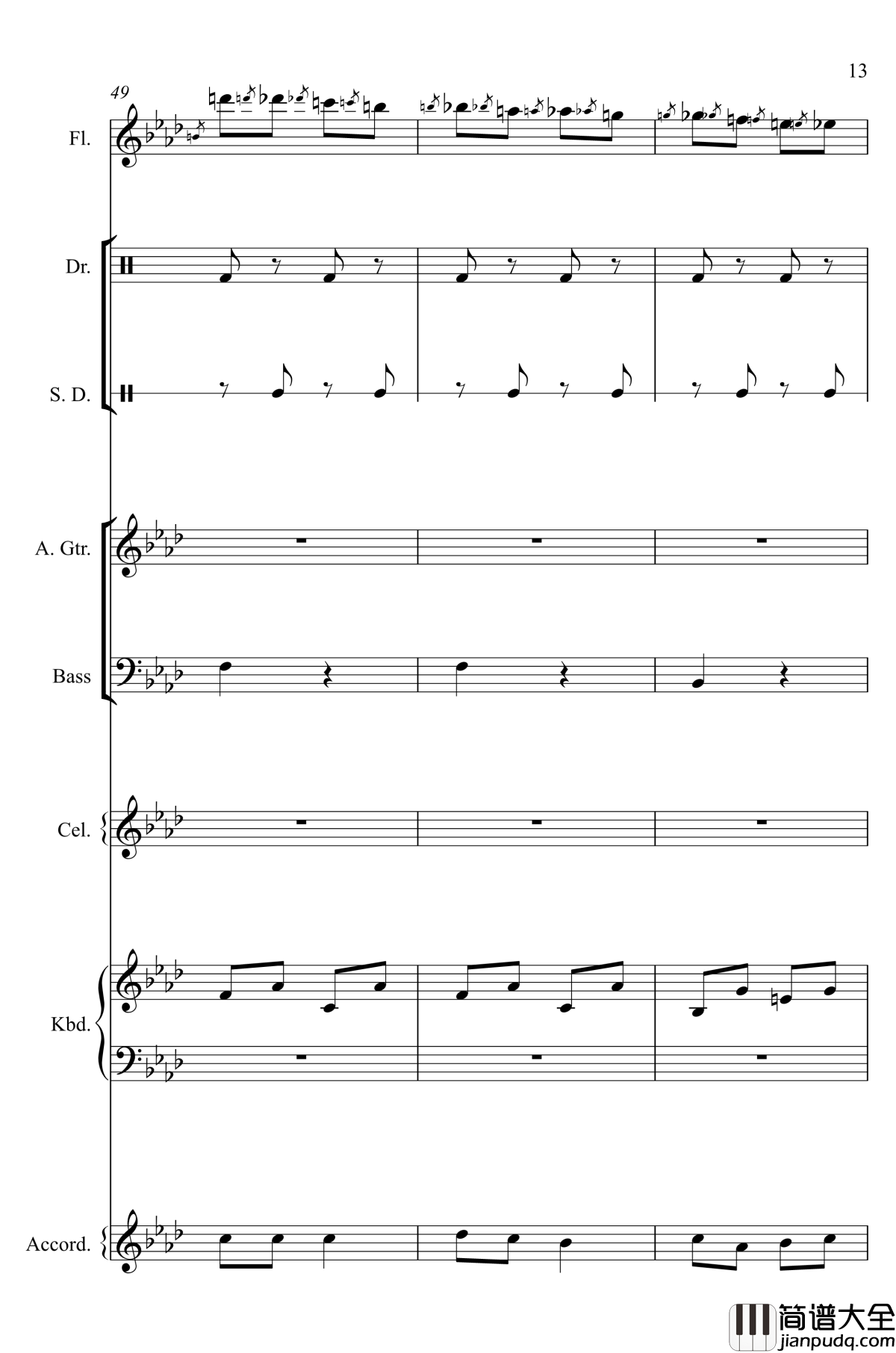 神经病之歌_钢琴谱_总谱_洛天依