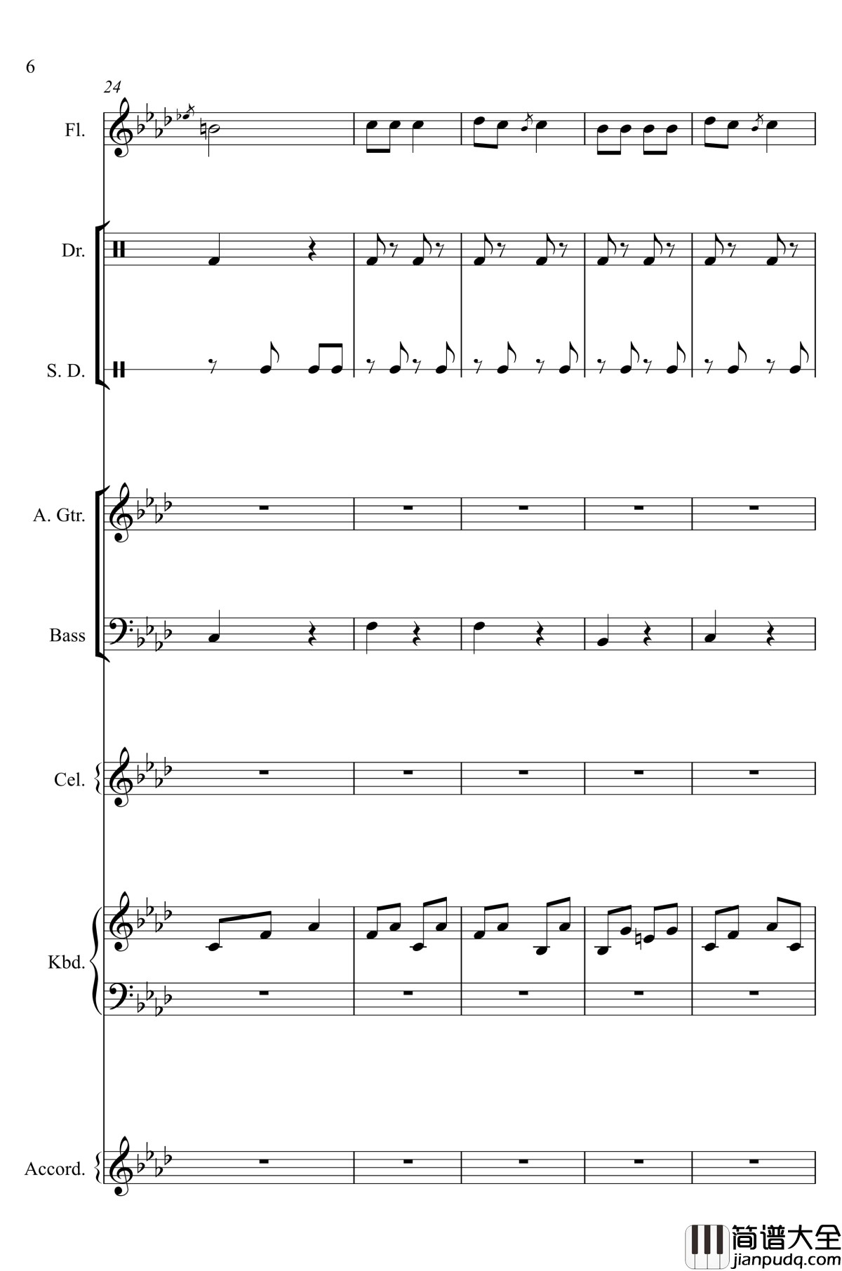 神经病之歌_钢琴谱_总谱_洛天依