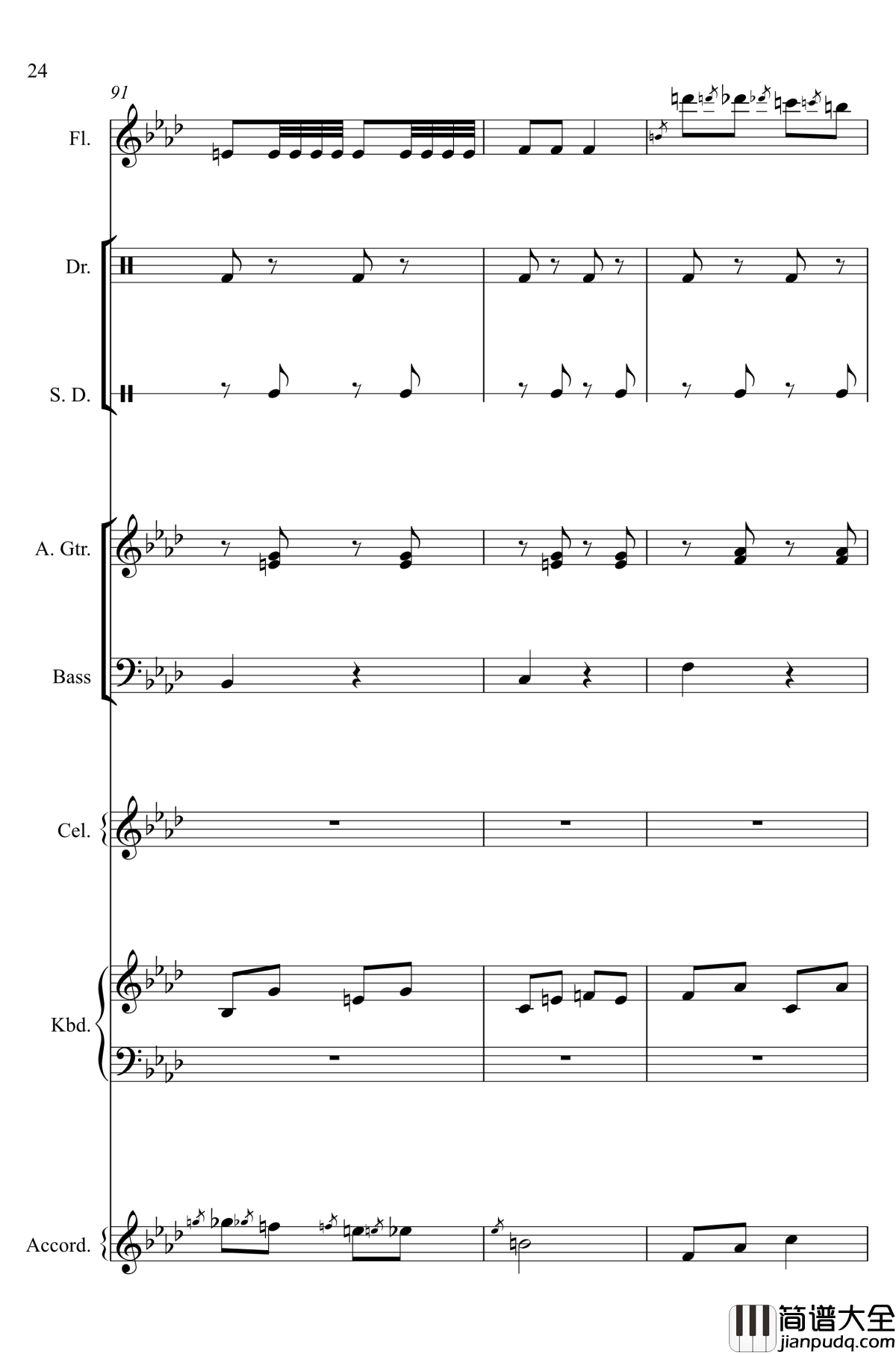 神经病之歌_钢琴谱_总谱_洛天依