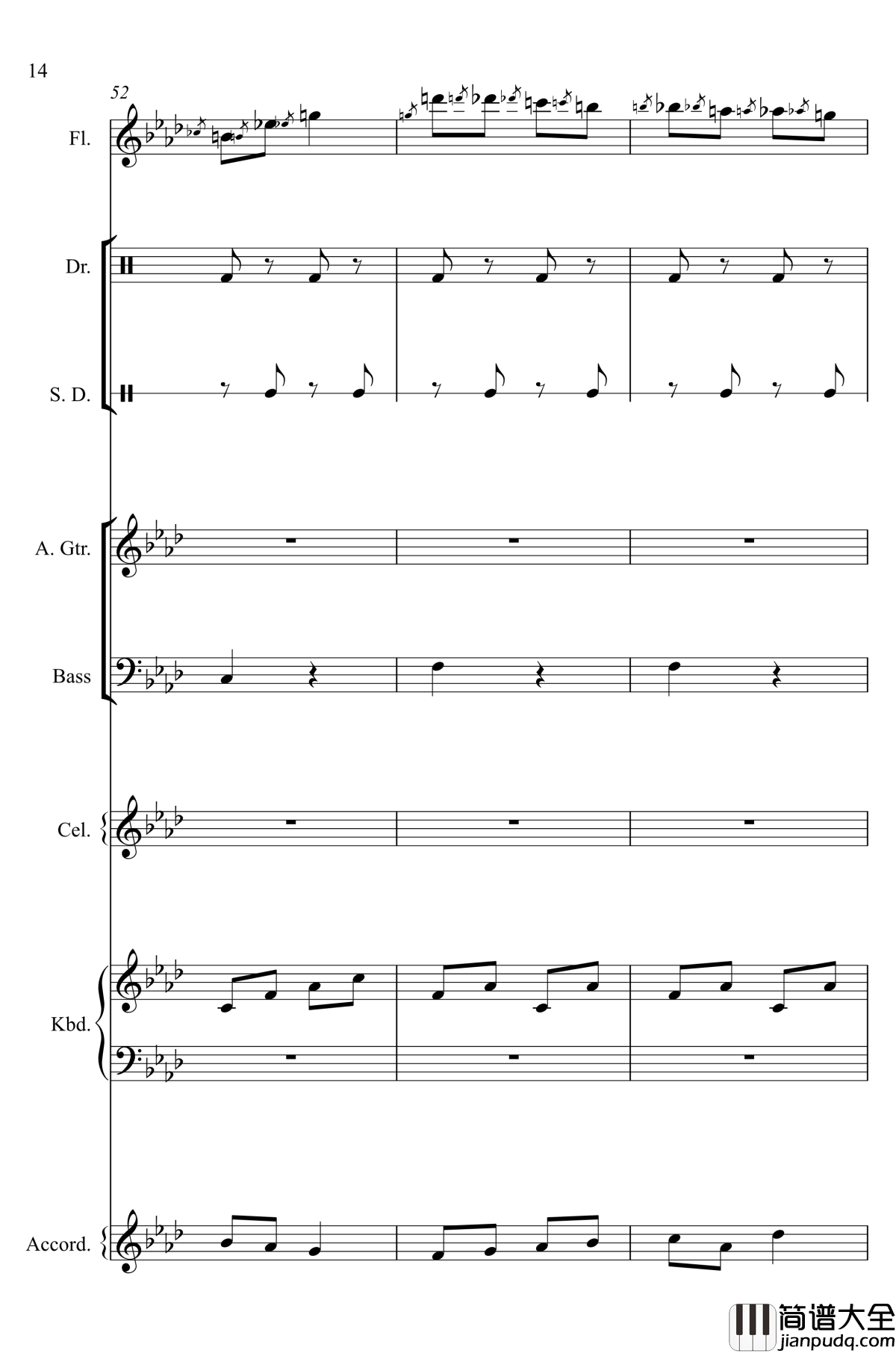 神经病之歌_钢琴谱_总谱_洛天依