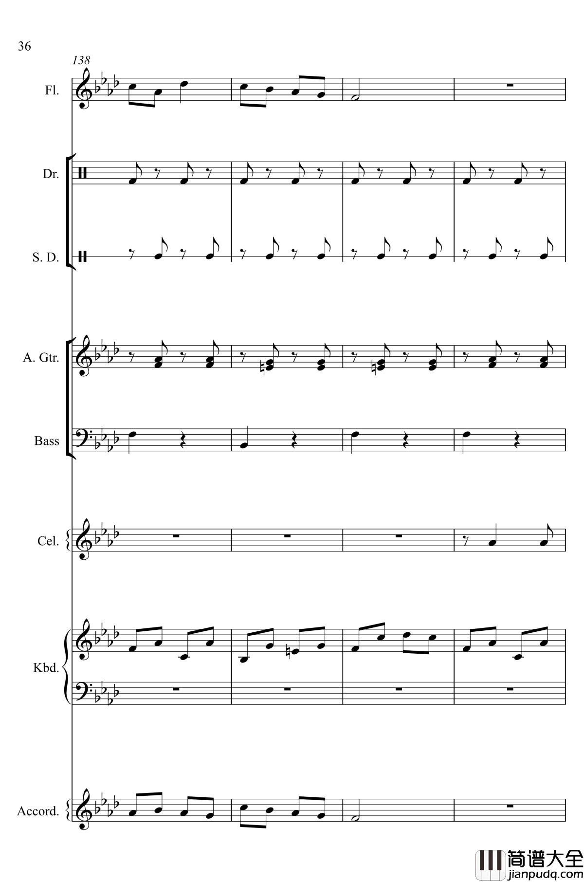 神经病之歌_钢琴谱_总谱_洛天依