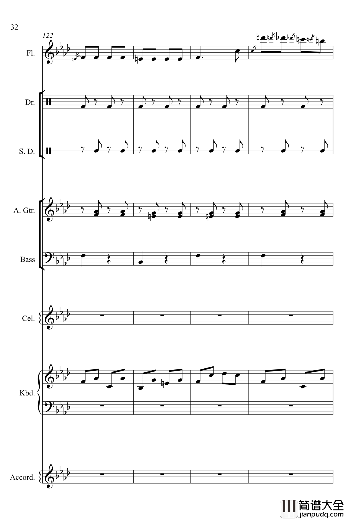 神经病之歌_钢琴谱_总谱_洛天依