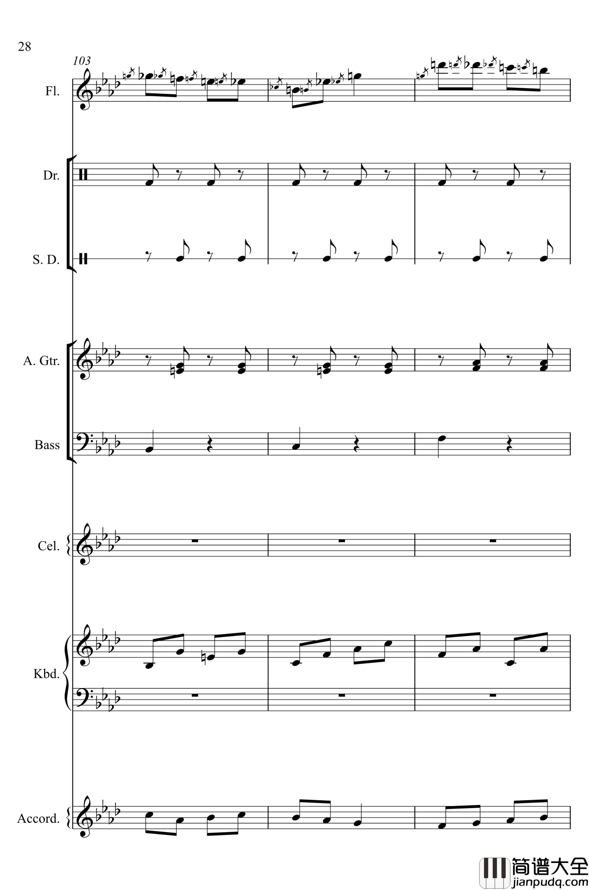 神经病之歌_钢琴谱_总谱_洛天依