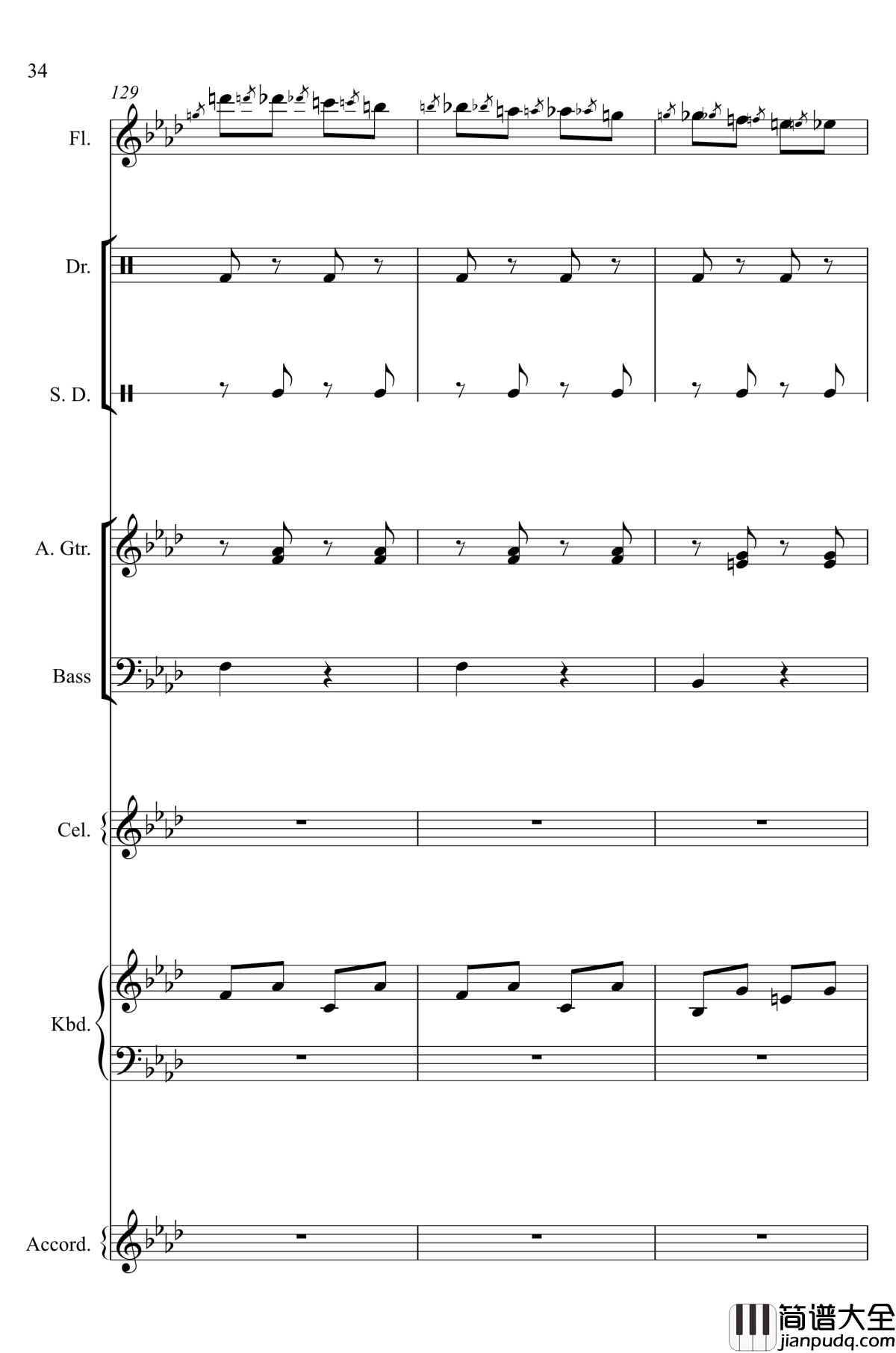 神经病之歌_钢琴谱_总谱_洛天依