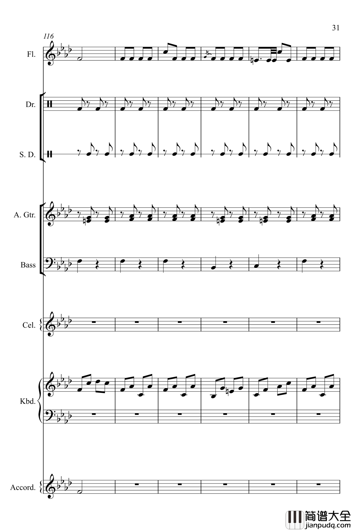 神经病之歌_钢琴谱_总谱_洛天依