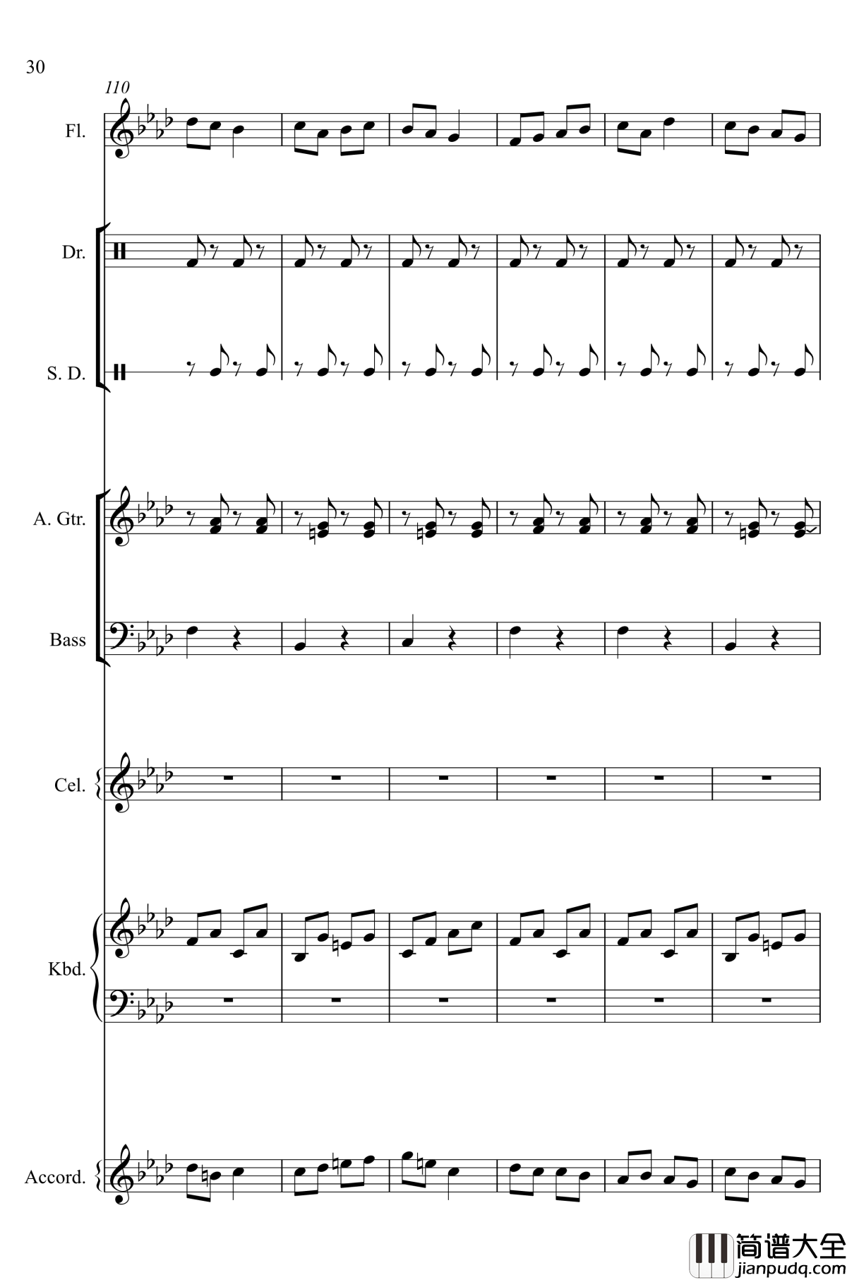 神经病之歌_钢琴谱_总谱_洛天依