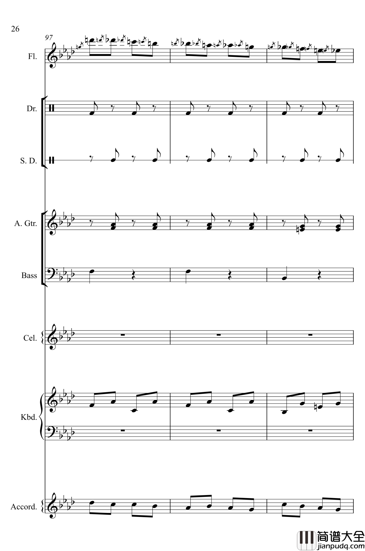 神经病之歌_钢琴谱_总谱_洛天依