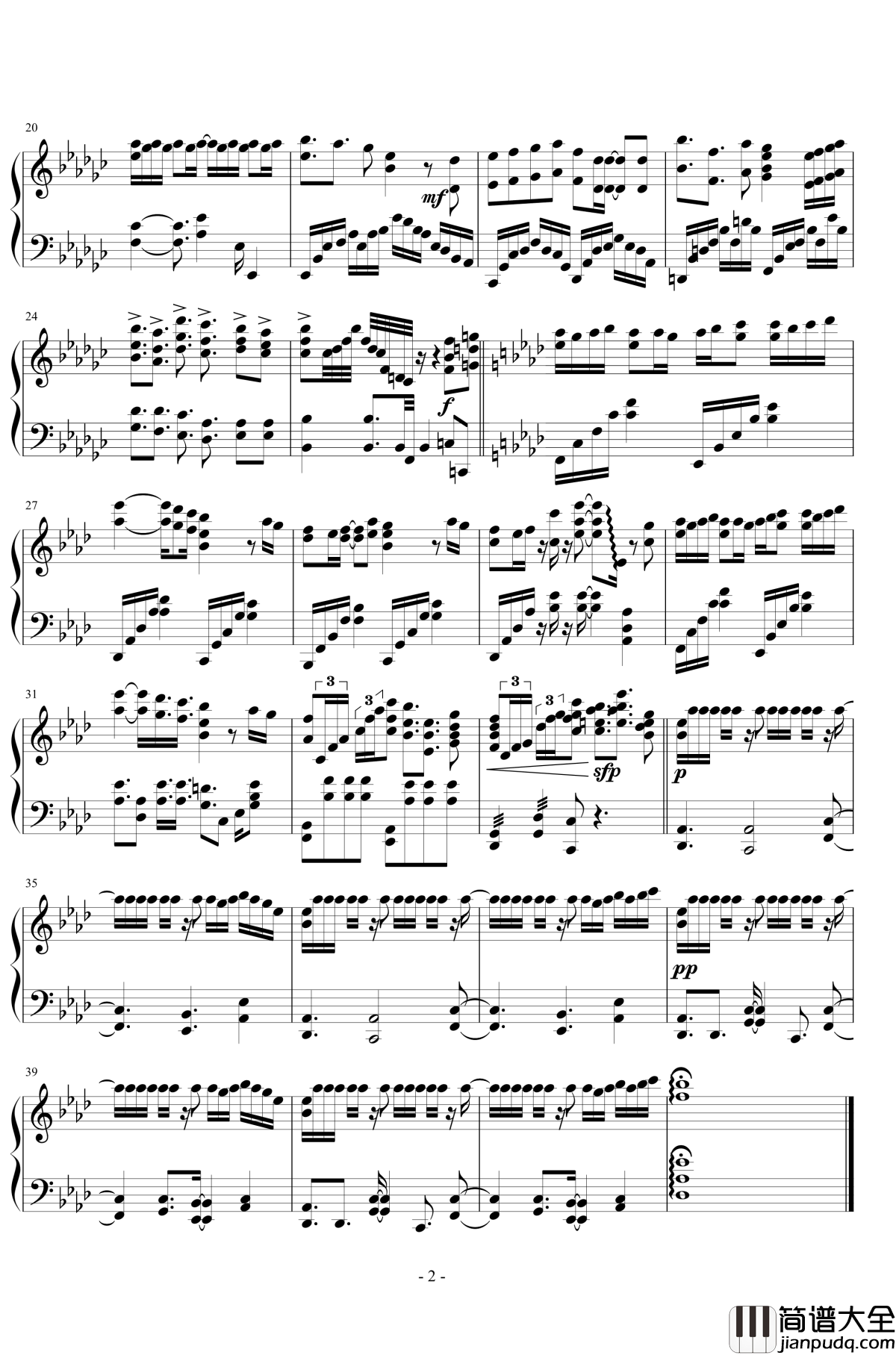 Sign钢琴谱_五等分的花嫁