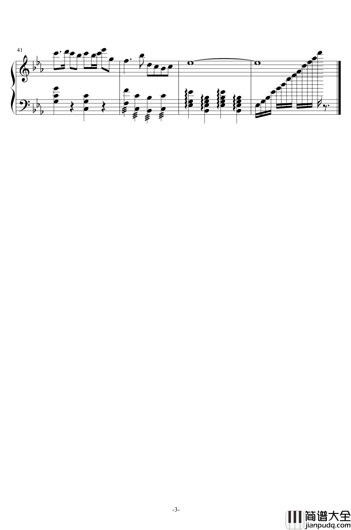 真的好想你钢琴谱_即兴阳刚版_李汉颖