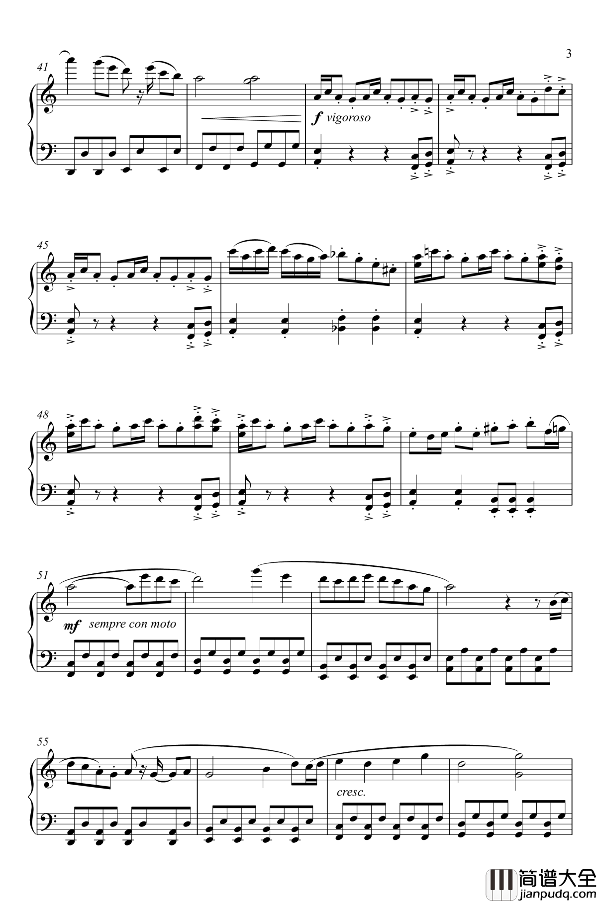 后藤藤四郎钢琴谱_近侍曲_简易版_刀剑乱舞