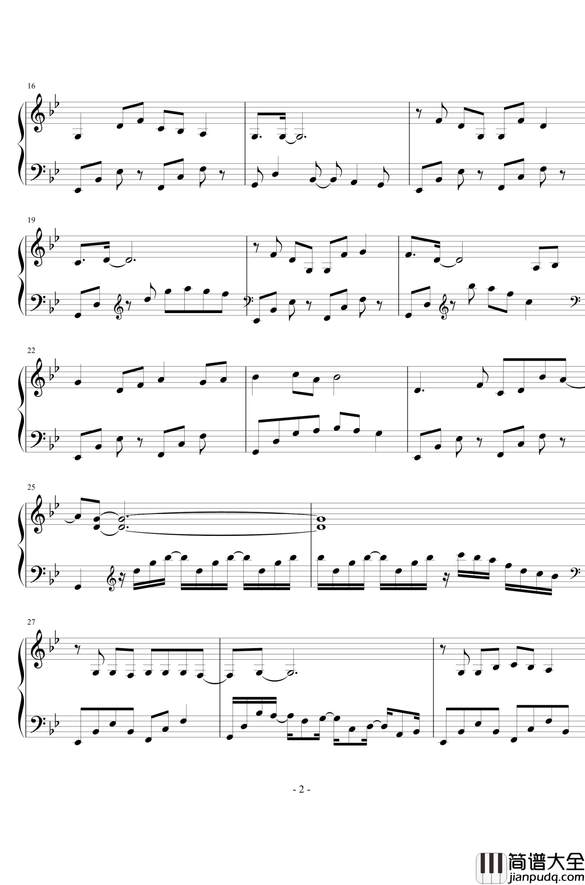 爱殇钢琴谱_东宫